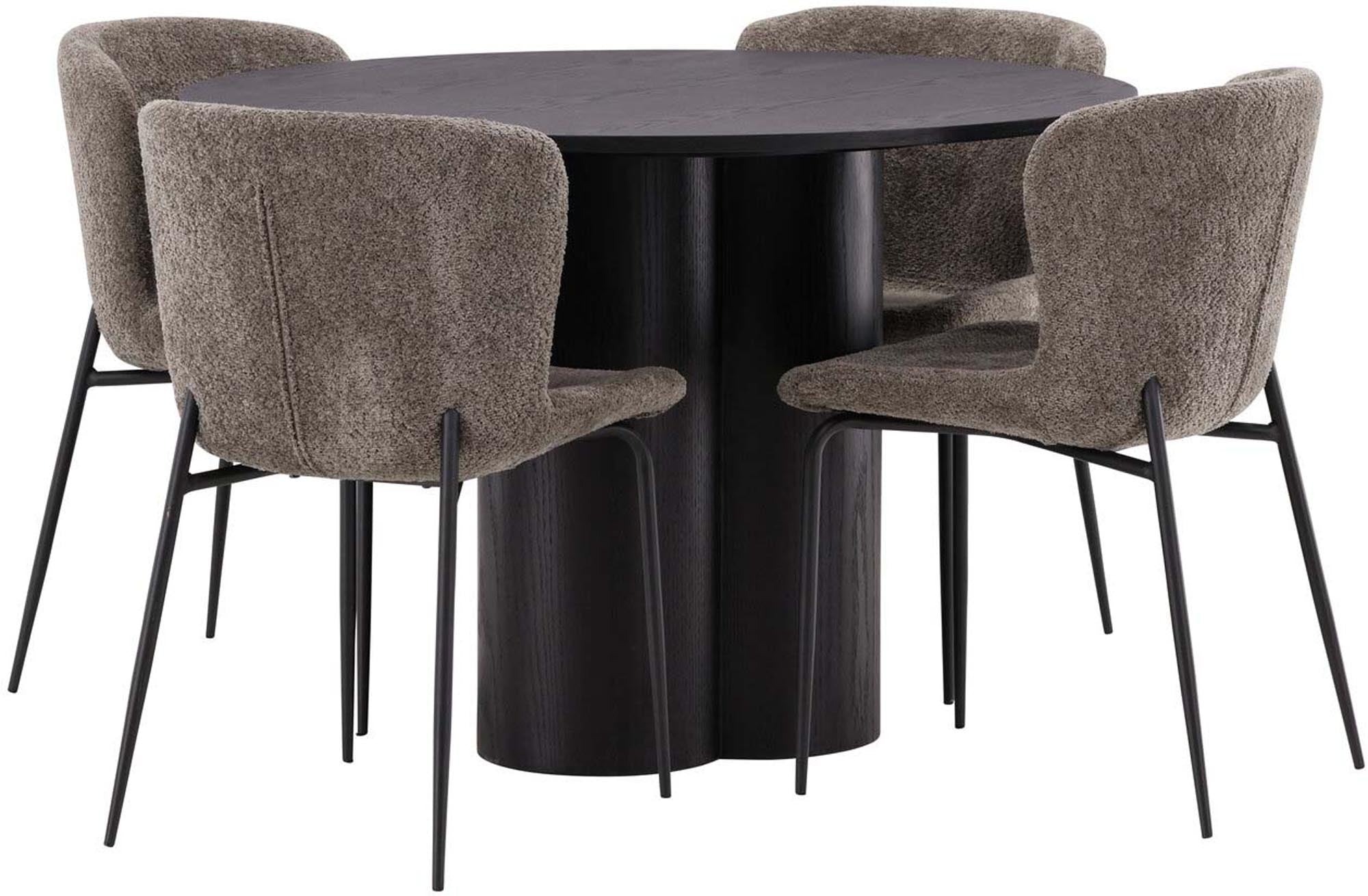 Stilvolles Olivia Esszimmer Set mit Modesto Tisch und 4 Stühlen.