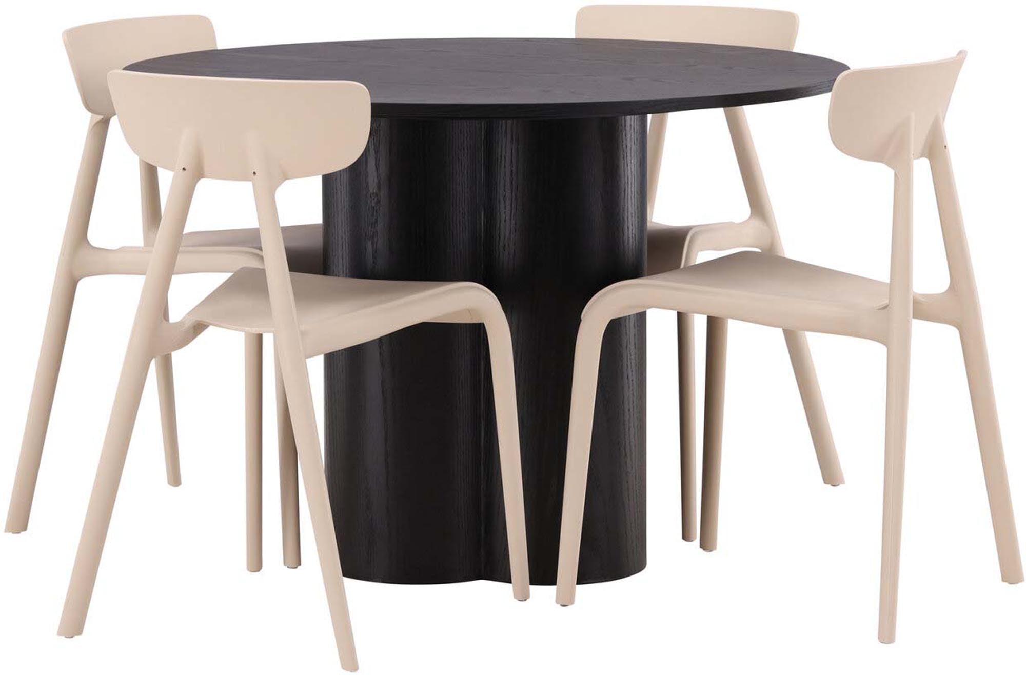 Elegantes Olivia Set: Ursholmen Tisch mit 4 Stühlen von Venture Home.