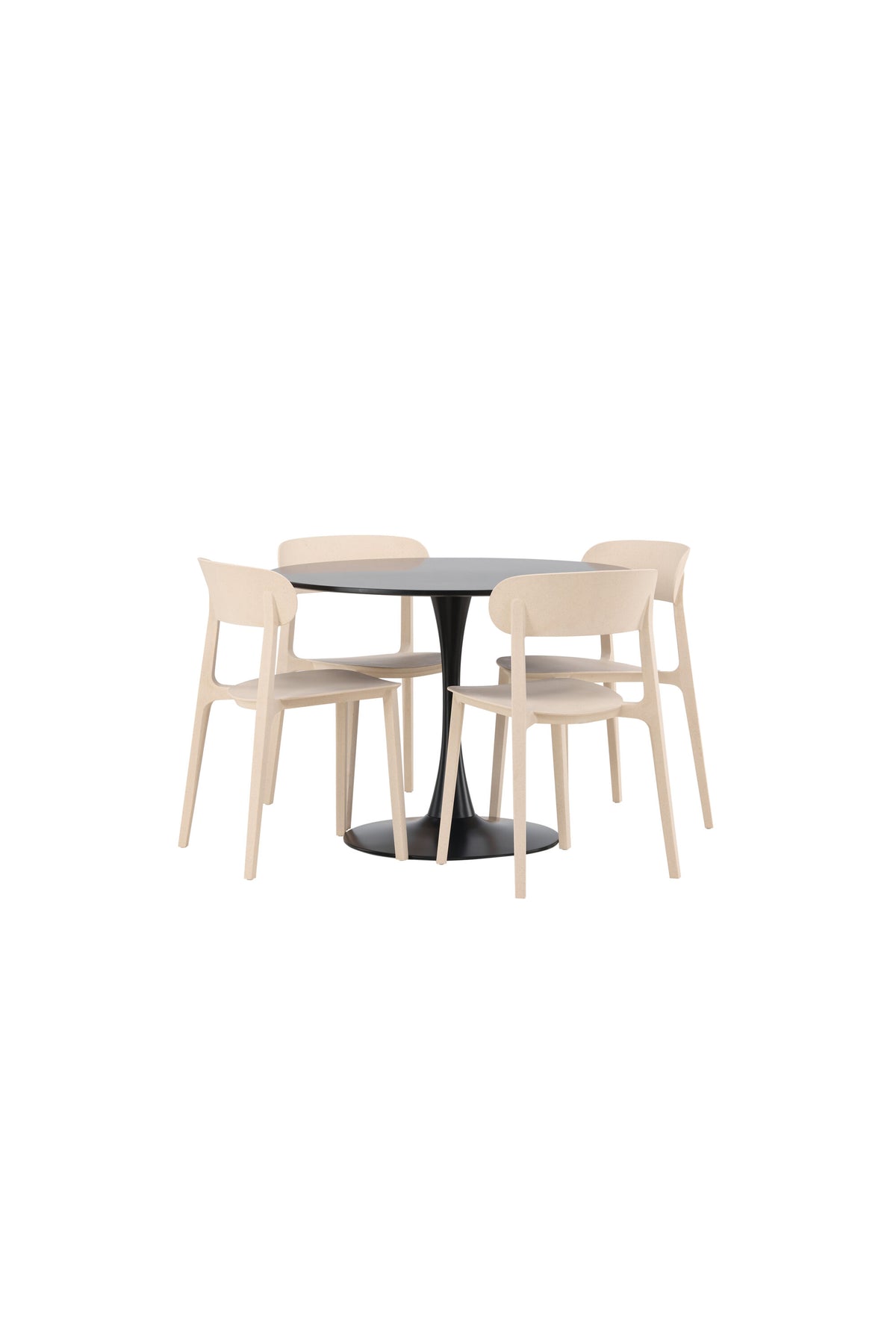 Glade Esszimmerset + Astol ⌀100cm/4St. in Beige präsentiert im Onlineshop von KAQTU Design AG. Esszimmerset ist von Venture Home