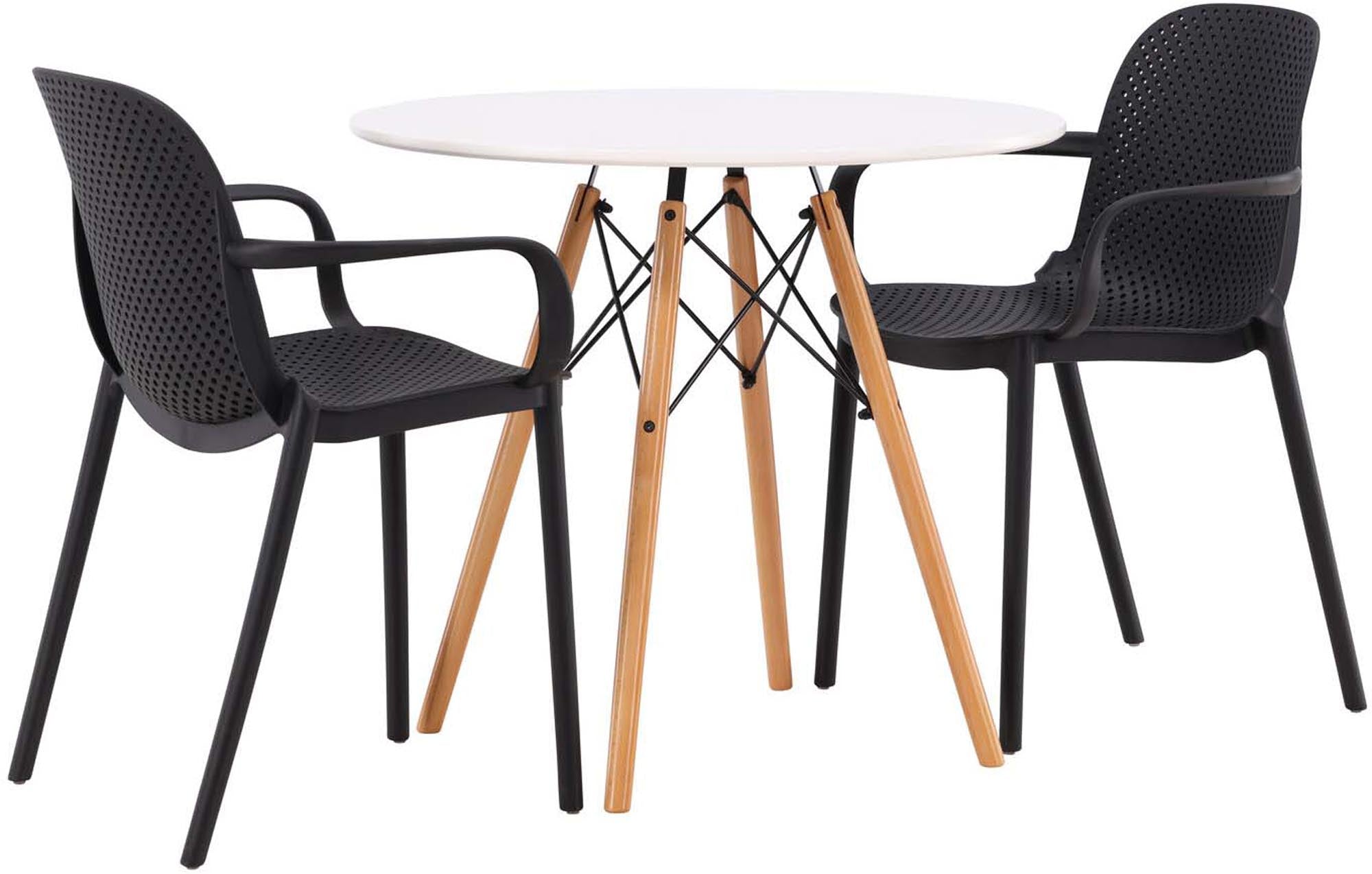 Entdecken Sie das Danburi Esszimmerset + Baltimore ⌀60cm/2St. von Venture Home – stilvoll, komfortabel und pflegeleicht für Ihr Esszimmer.