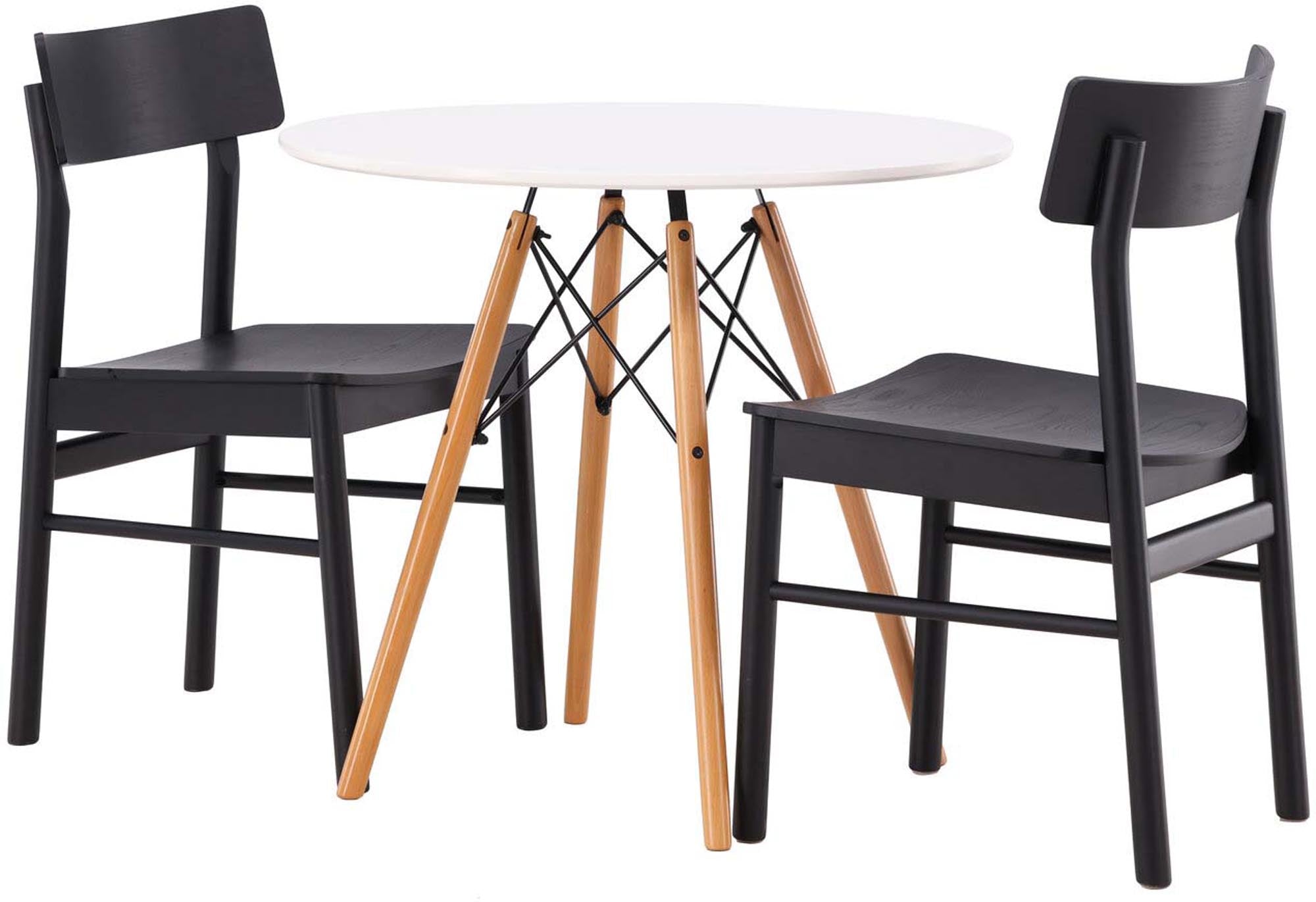 Stilvolles Danburi Esszimmerset mit Montros Tisch, perfekt für kleine Räume und gesellige Abende. Hochwertige Materialien und modernes Design.