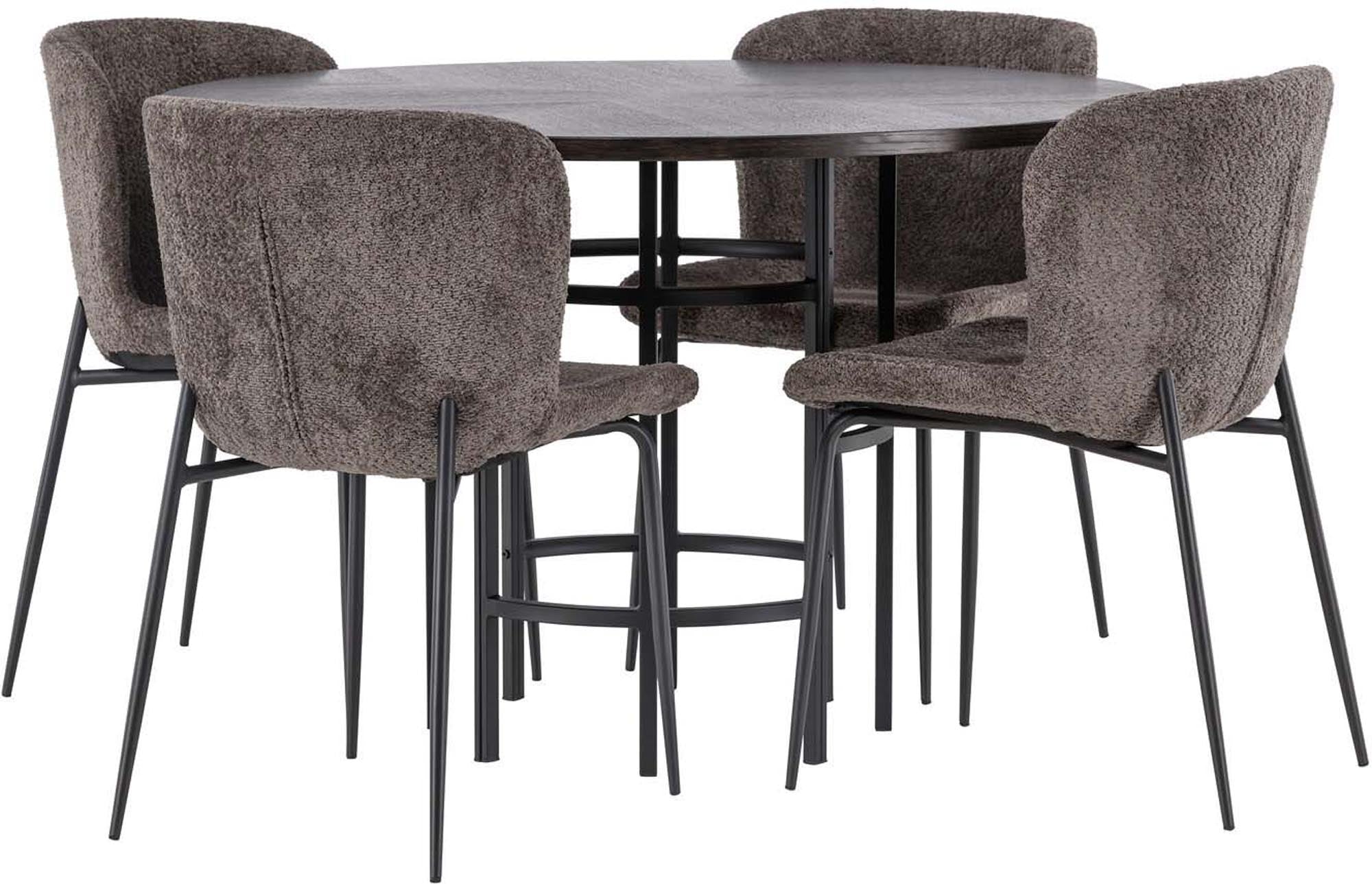 Esszimmerset Copenhagen + Modesto: Moderner Esstisch mit stilvollen Stühlen, ideal für gemütliche Zusammenkünfte und elegantes Ambiente.