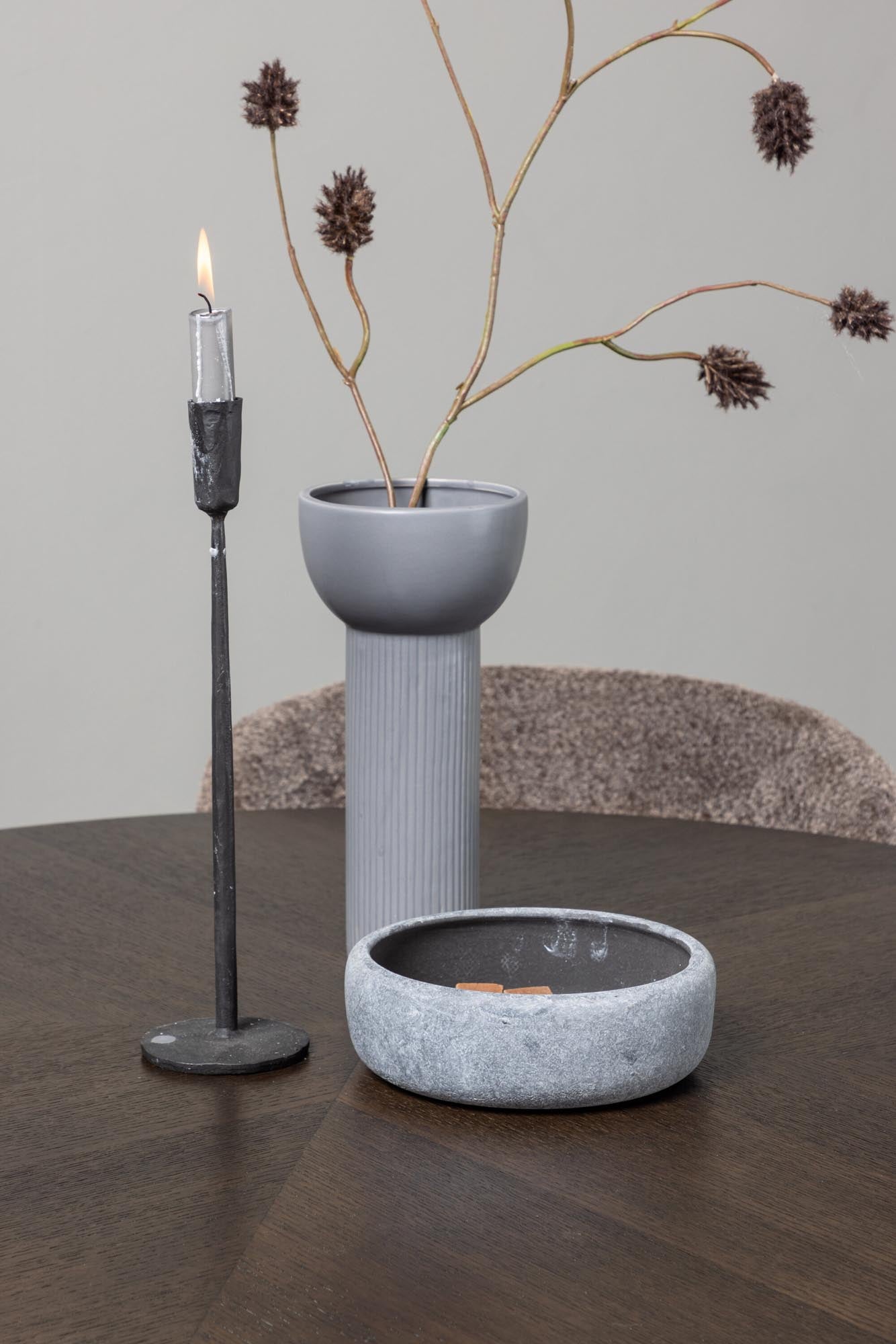 Esszimmerset Copenhagen + Modesto: Eleganter runder Tisch und bequeme Stühle im Industriedesign. Perfekt für gesellige Abende!