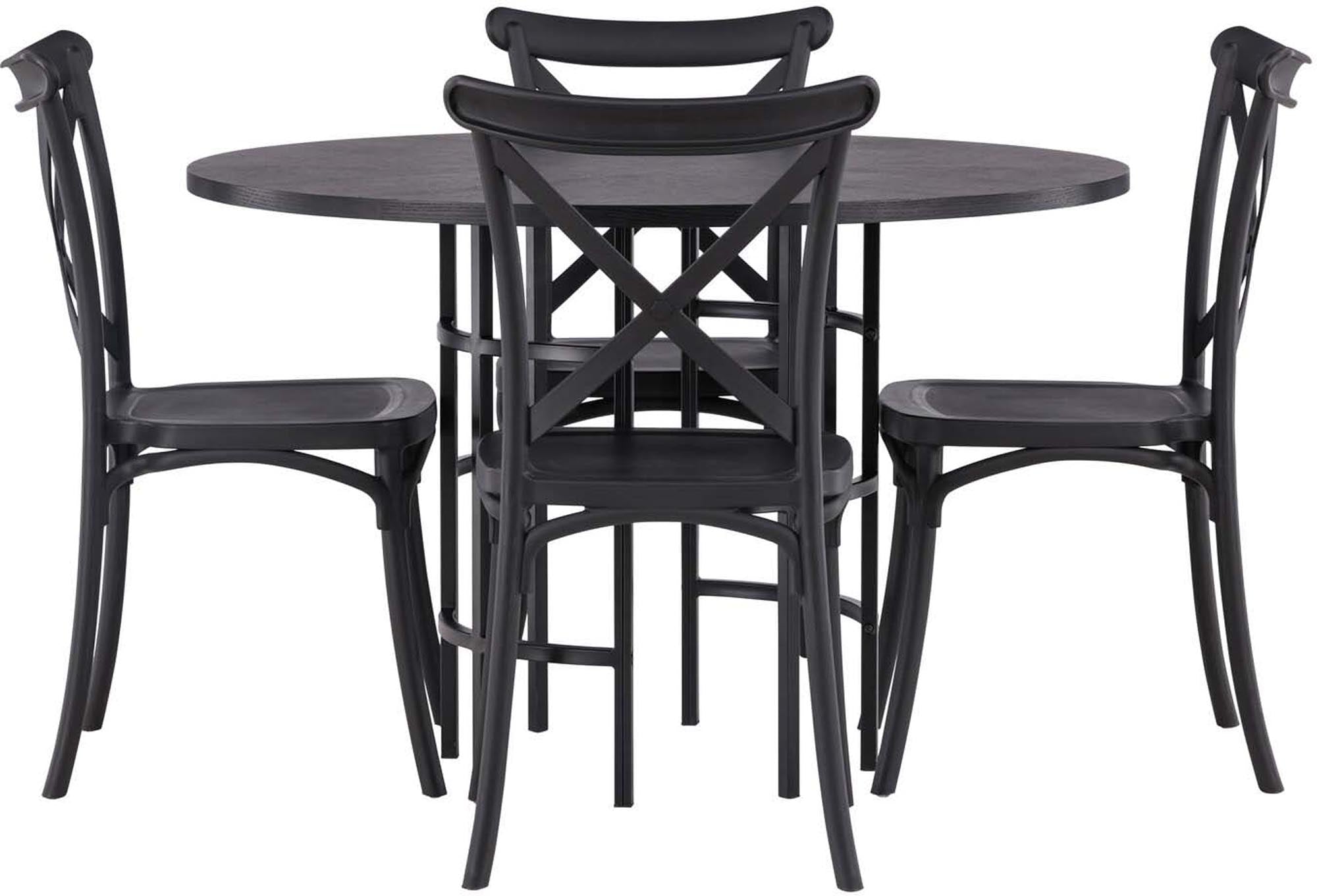 Skandinavisches Esszimmerset Copenhagen + Crosett für 4 Personen.