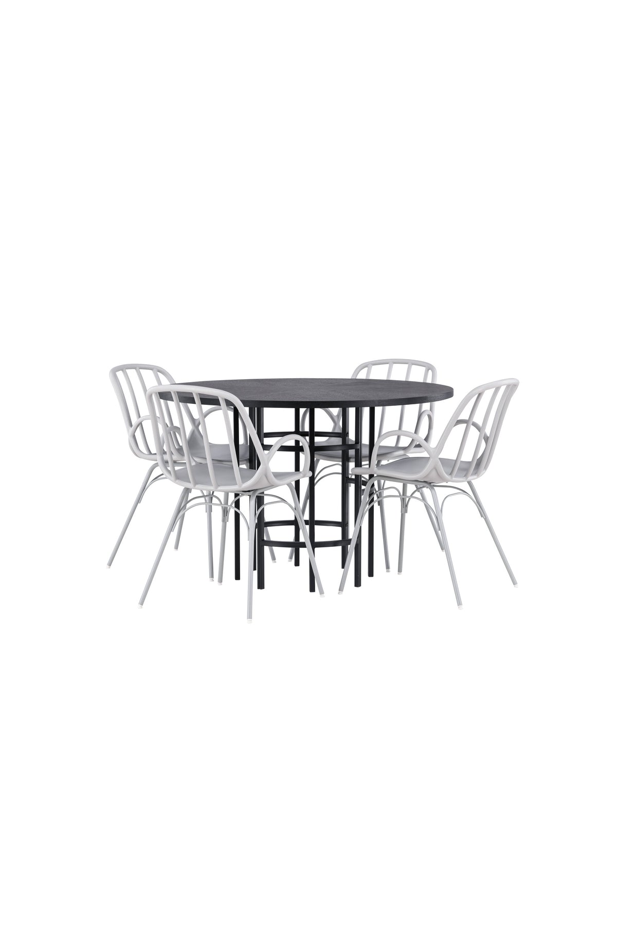 Copenhagen Esszimmerset + Dyrön ⌀115cm/4St. in Greige präsentiert im Onlineshop von KAQTU Design AG. Esszimmerset ist von Venture Home