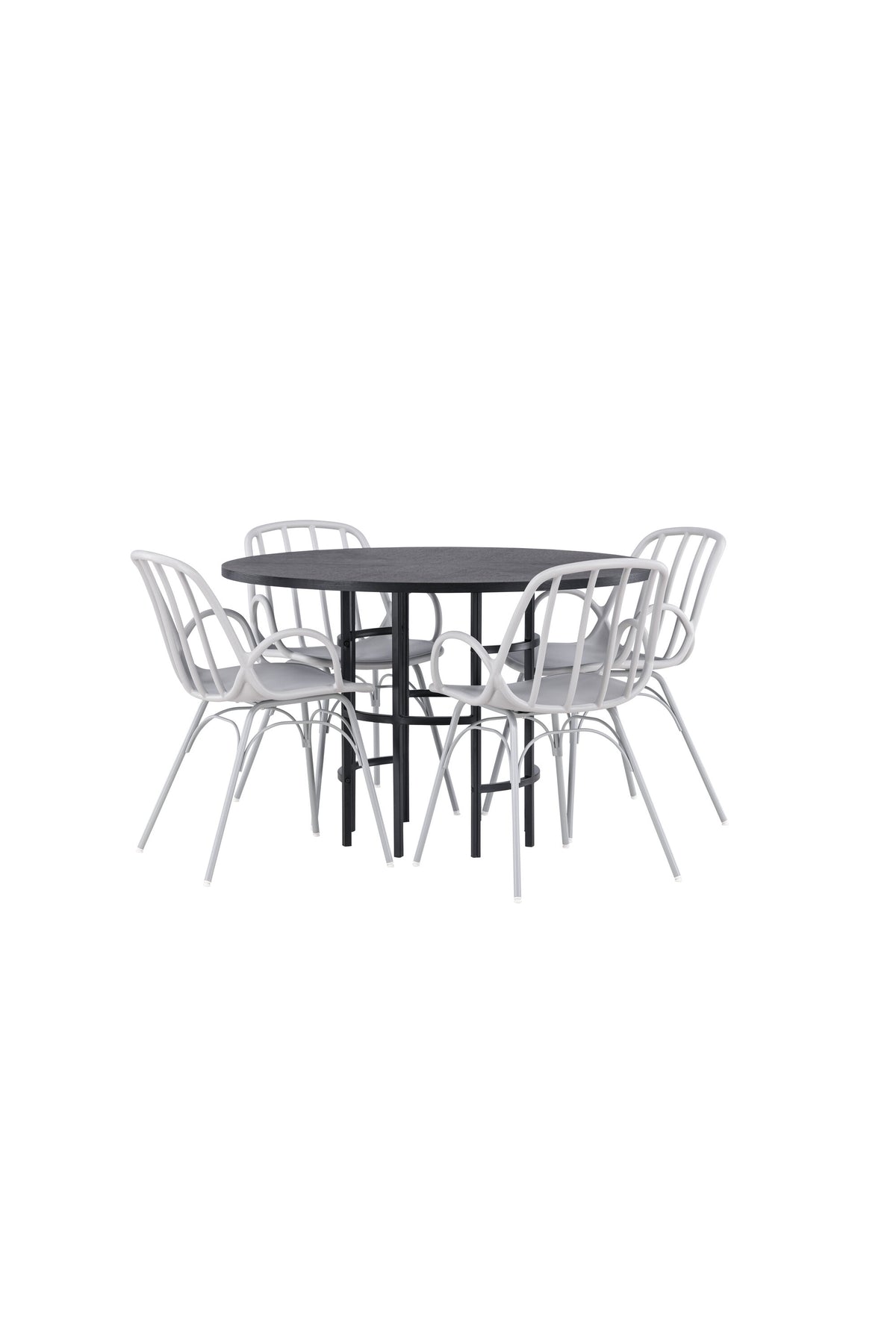 Copenhagen Esszimmerset + Dyrön ⌀115cm/4St. in Greige präsentiert im Onlineshop von KAQTU Design AG. Esszimmerset ist von Venture Home