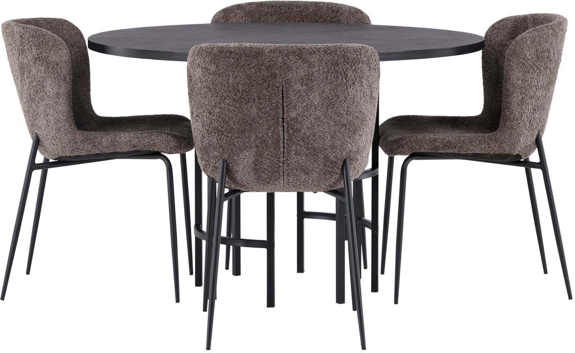 Esszimmerset Copenhagen + Modesto: Moderner Esstisch mit eleganten Stühlen für gesellige Abende. Ideal für stilvolle Essbereiche.