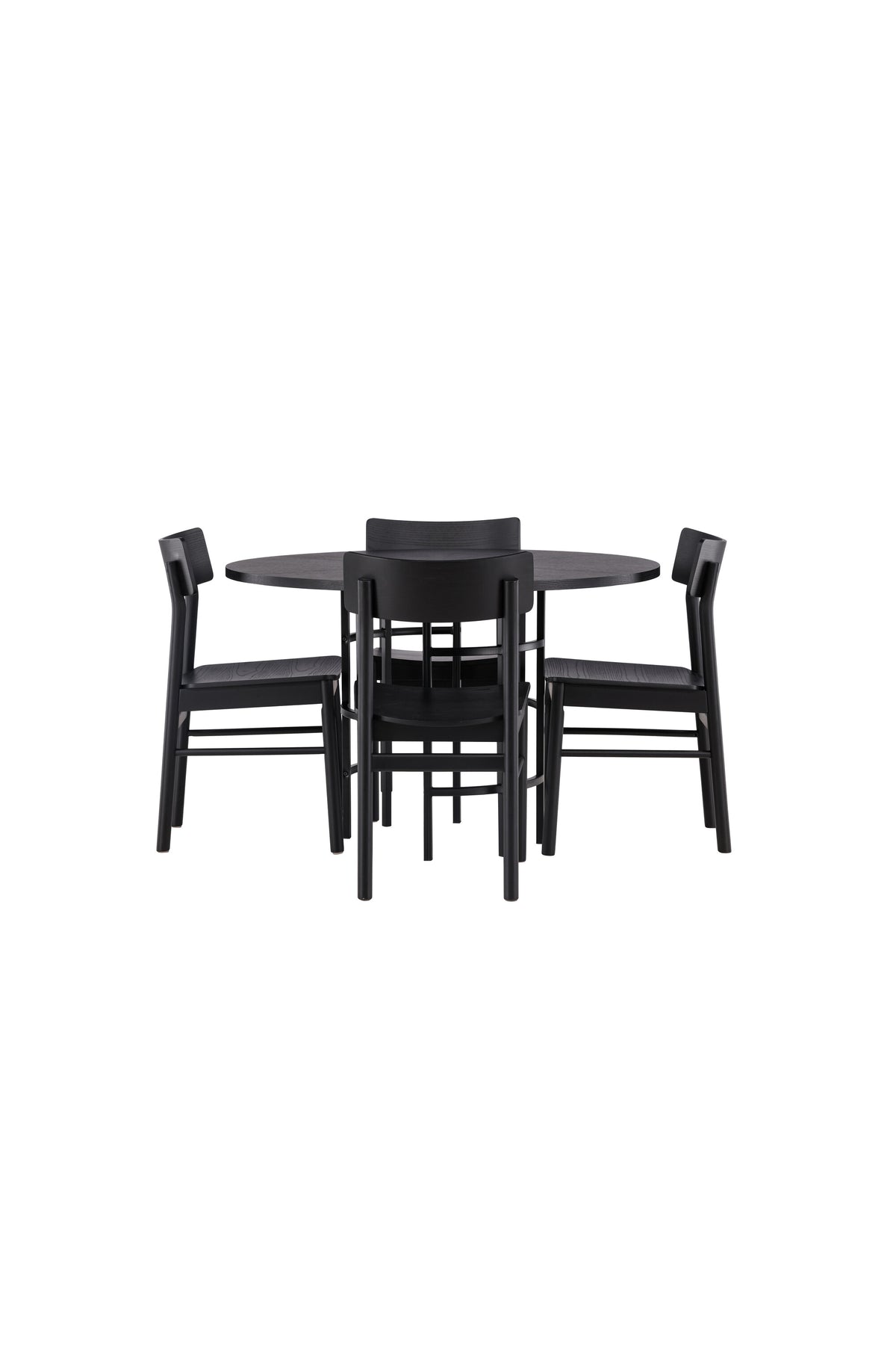 Copenhagen Esstisch + 4 x Montros Esszimmerstuhl in Schwarz präsentiert im Onlineshop von KAQTU Design AG. Esszimmerset ist von Venture Home