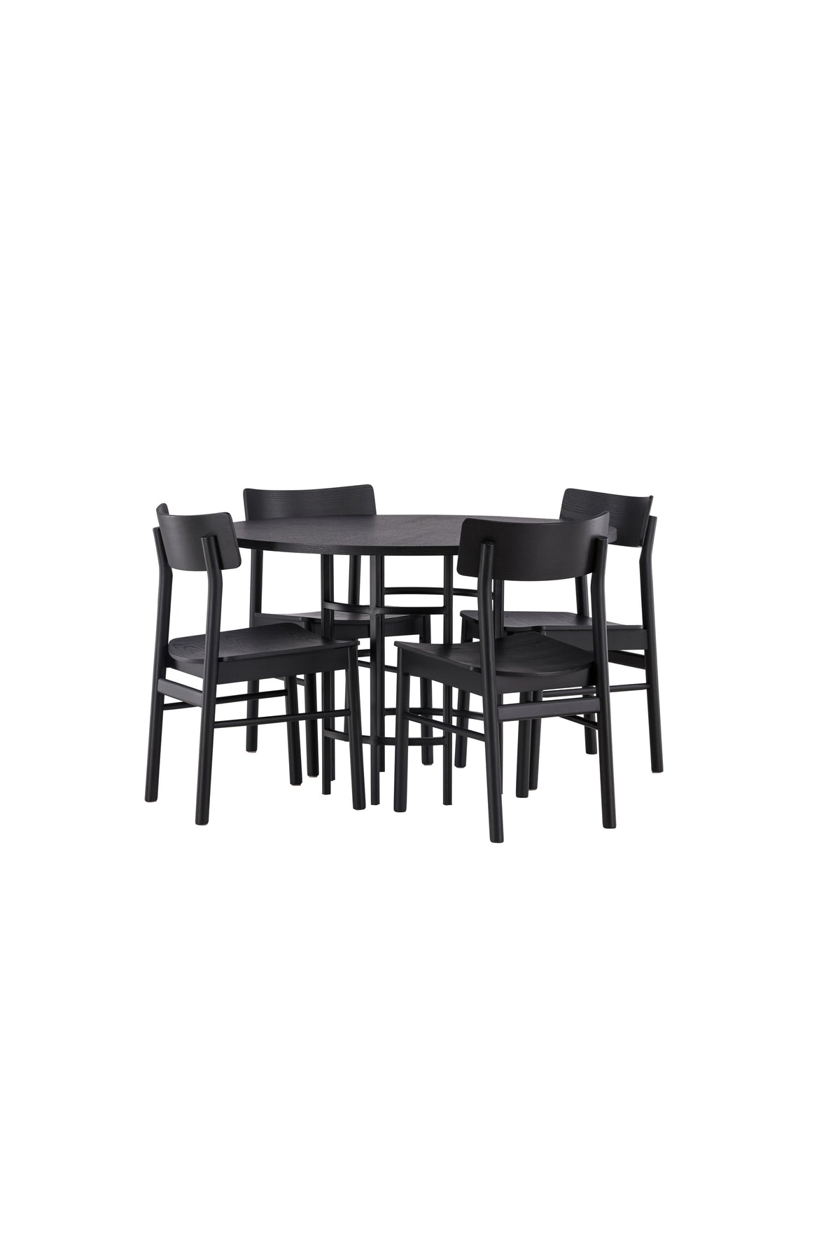 Copenhagen Esstisch + 4 x Montros Esszimmerstuhl in Schwarz präsentiert im Onlineshop von KAQTU Design AG. Esszimmerset ist von Venture Home