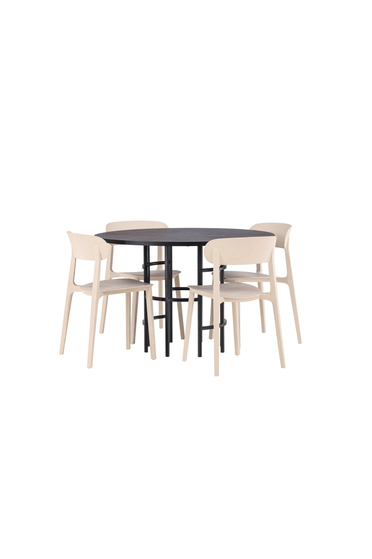 Esszimmerset Copenhagen + Astol ⌀115cm/4St. in Beige präsentiert im Onlineshop von KAQTU Design AG. Esszimmerset ist von Venture Home