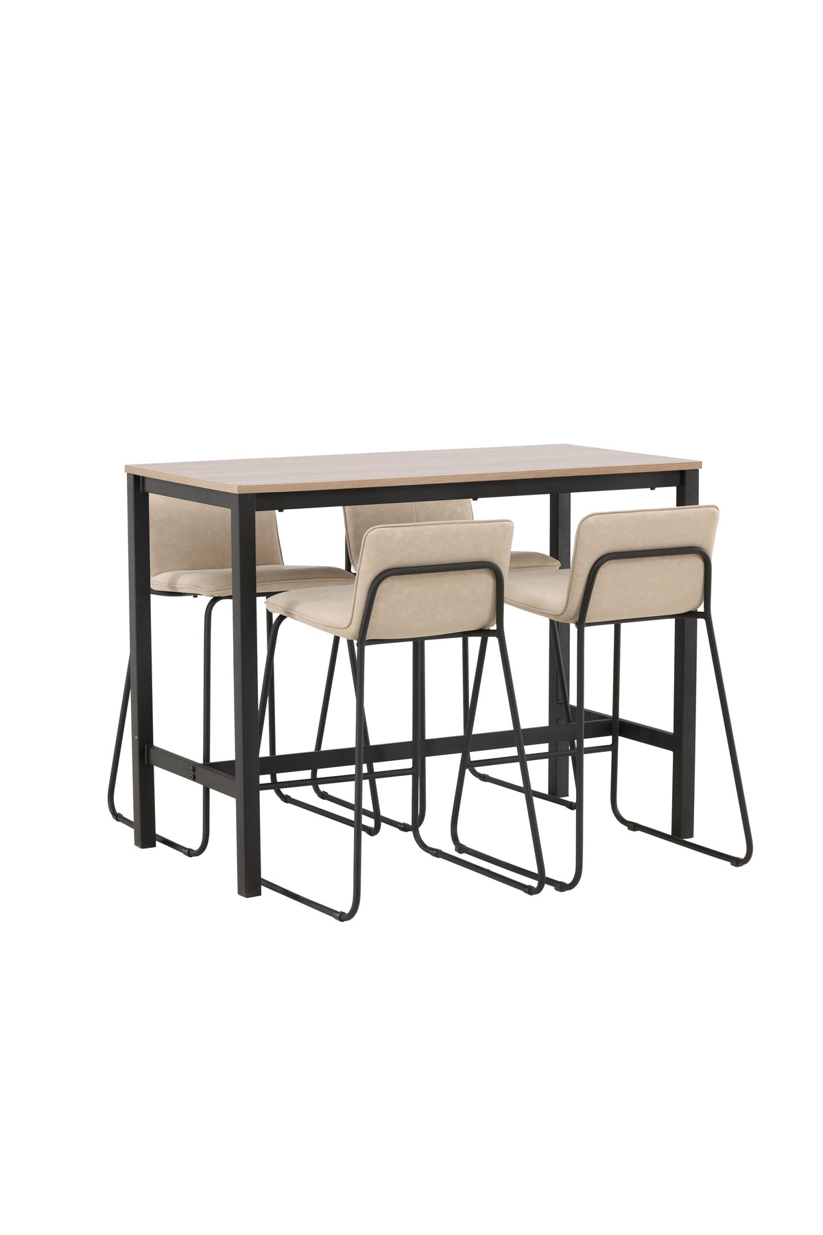 Camden Barset + Bisbee 120cm/4St. in Beige, Schwarz präsentiert im Onlineshop von KAQTU Design AG. Bartischset ist von Venture Home