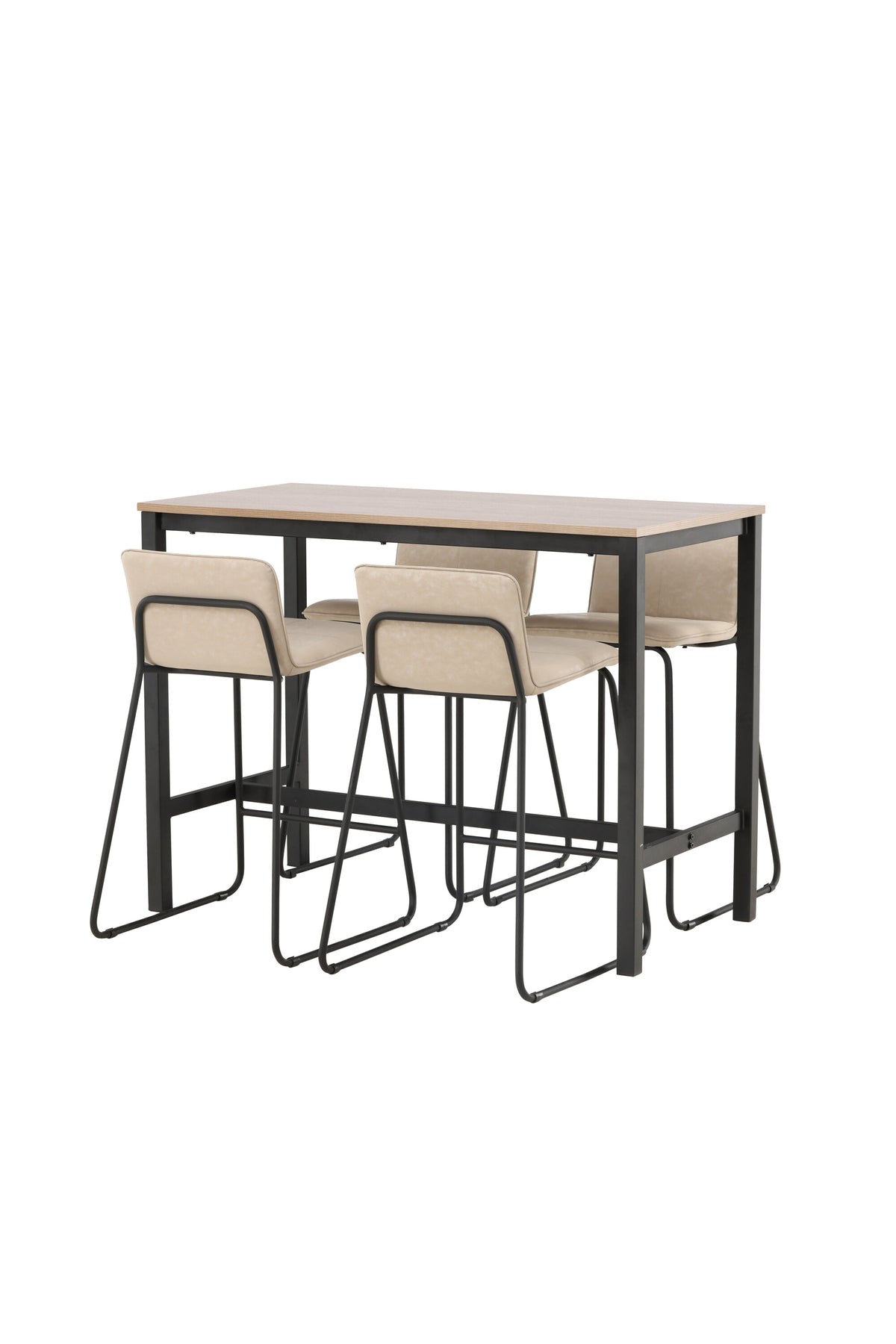 Camden Barset + Bisbee 120cm/4St. in Beige, Schwarz präsentiert im Onlineshop von KAQTU Design AG. Bartischset ist von Venture Home