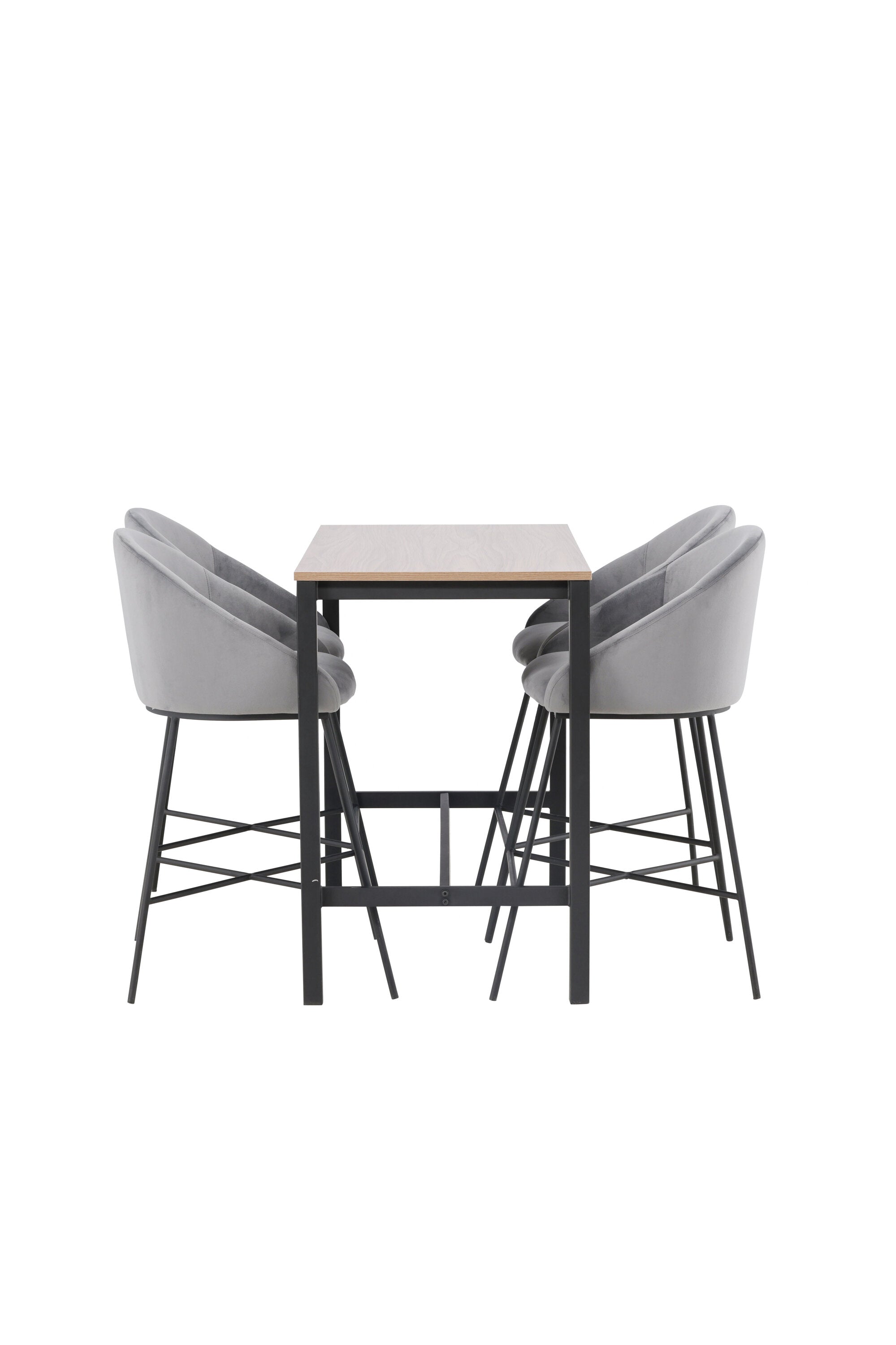 Camden Barset + Velvet 120cm/4St. in Schwarz, Dunkelgrau präsentiert im Onlineshop von KAQTU Design AG. Bartischset ist von Venture Home