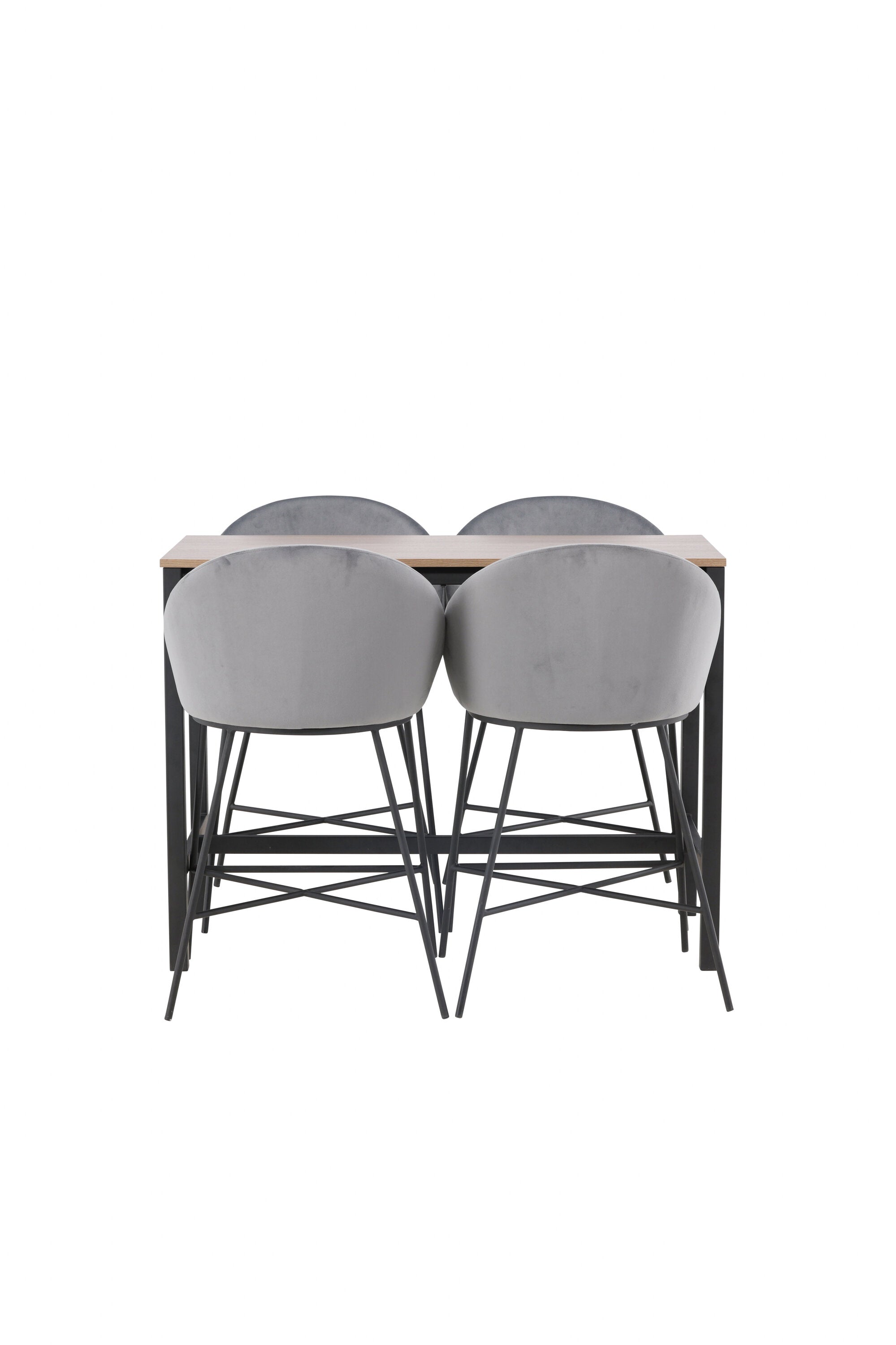 Camden Barset + Velvet 120cm/4St. in Schwarz, Dunkelgrau präsentiert im Onlineshop von KAQTU Design AG. Bartischset ist von Venture Home