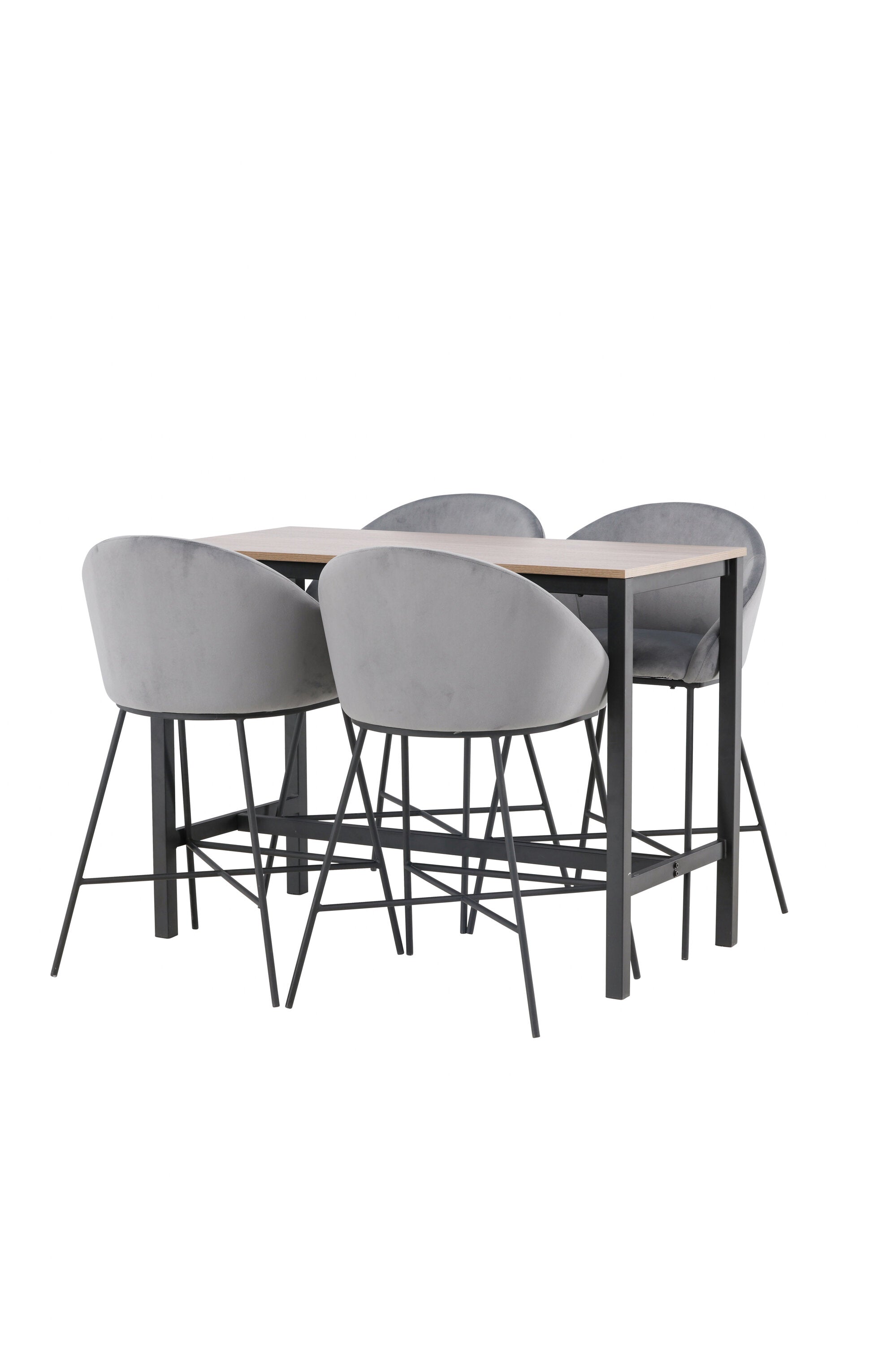 Camden Barset + Velvet 120cm/4St. in Schwarz, Dunkelgrau präsentiert im Onlineshop von KAQTU Design AG. Bartischset ist von Venture Home