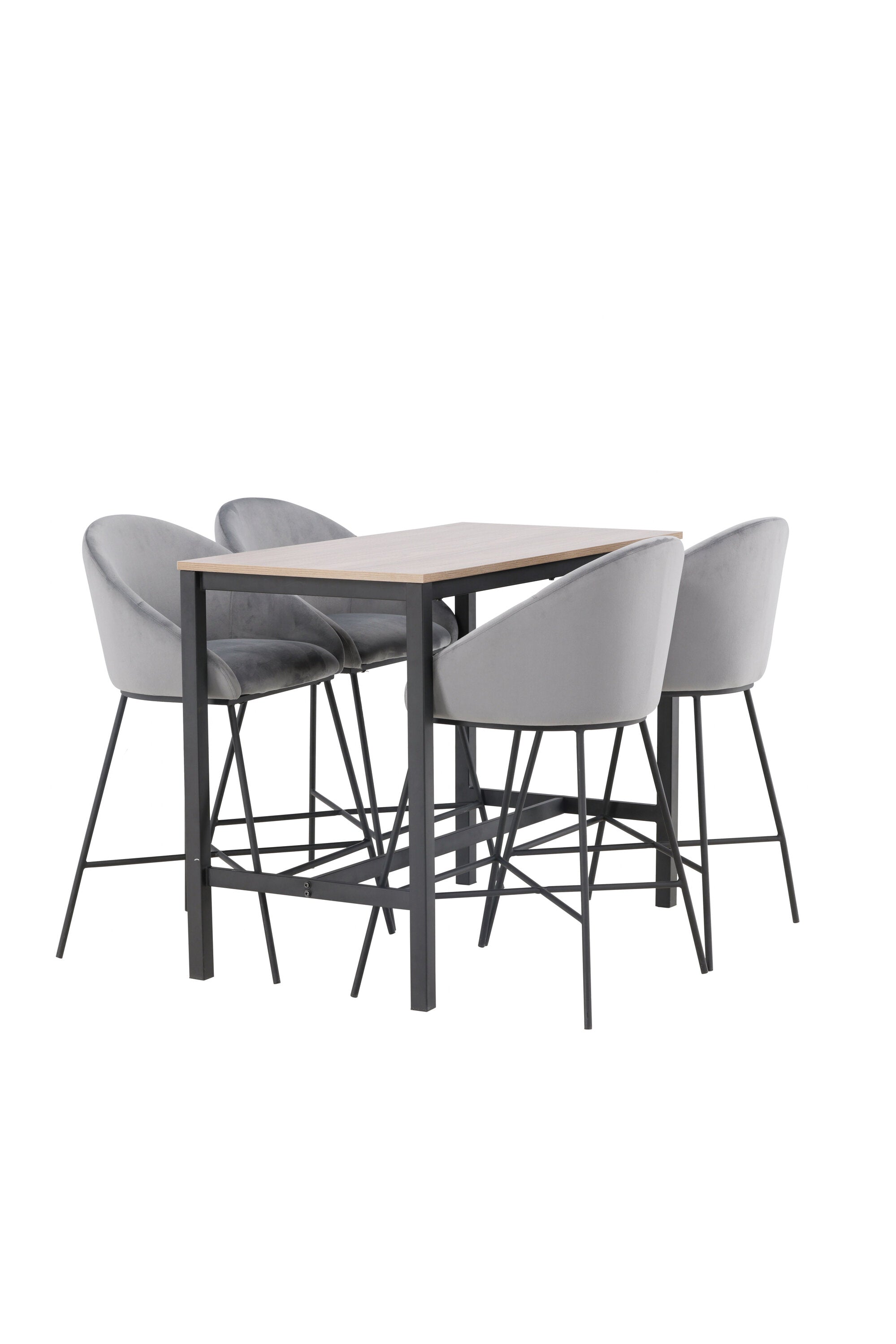 Camden Barset + Velvet 120cm/4St. in Schwarz, Dunkelgrau präsentiert im Onlineshop von KAQTU Design AG. Bartischset ist von Venture Home