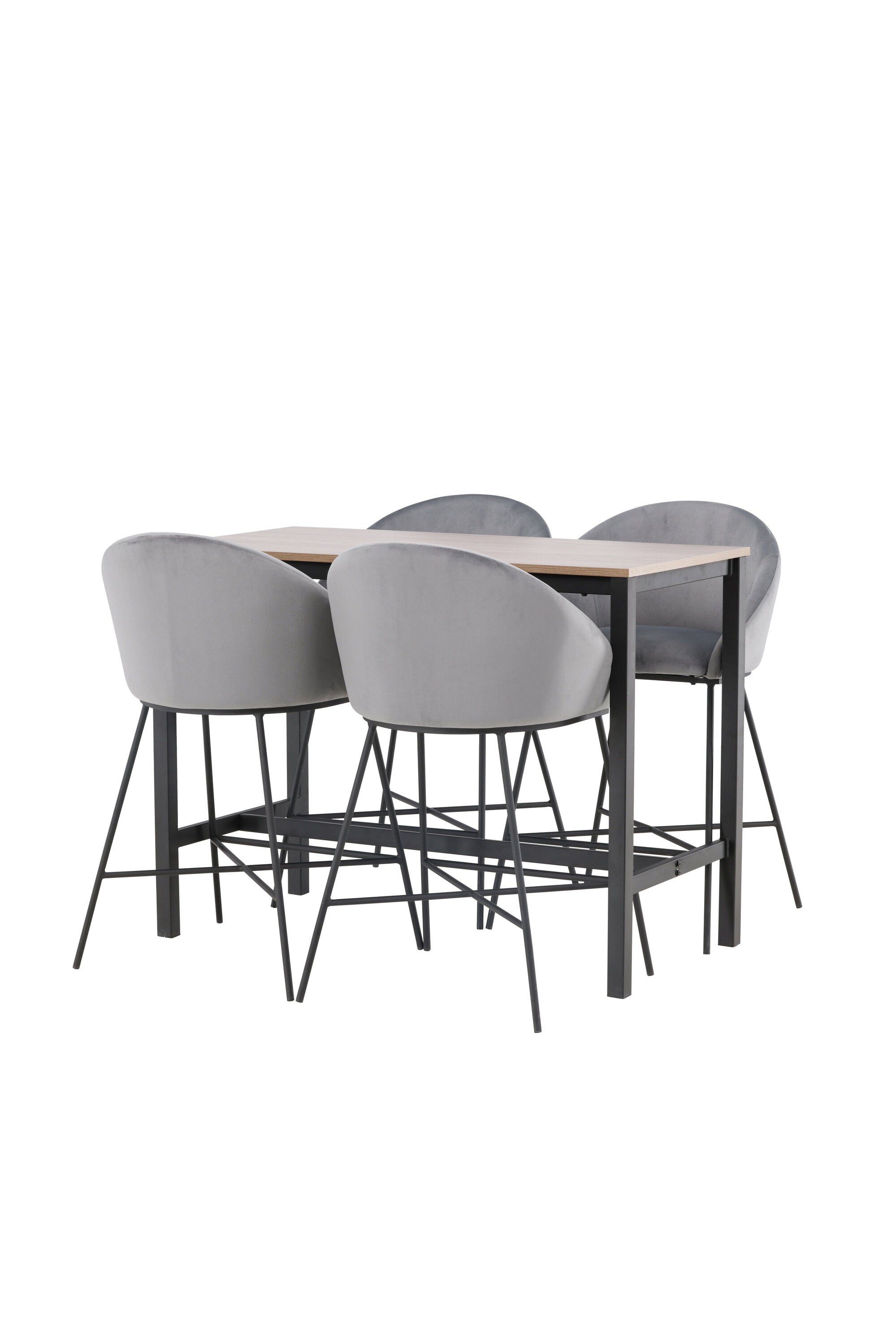Camden Barset + Velvet 120cm/4St. in Schwarz, Dunkelgrau präsentiert im Onlineshop von KAQTU Design AG. Bartischset ist von Venture Home