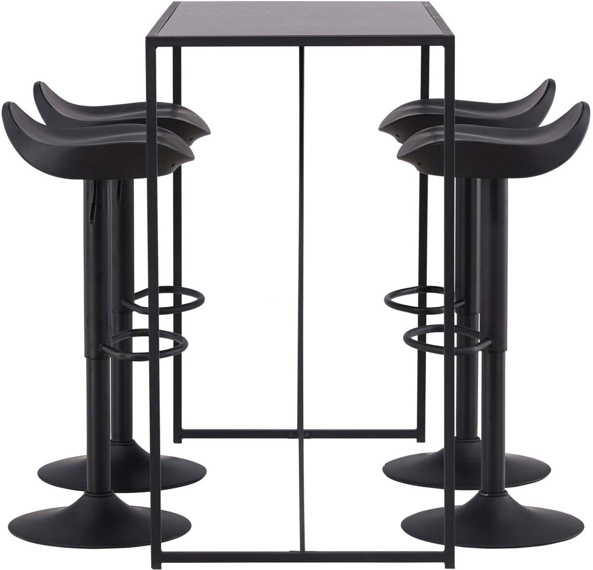 Entdecken Sie das stilvolle Brea Barset + Adesto 120cm/4St. von Venture Home – eleganter Bartisch und komfortable Barhocker für Ihr Zuhause.