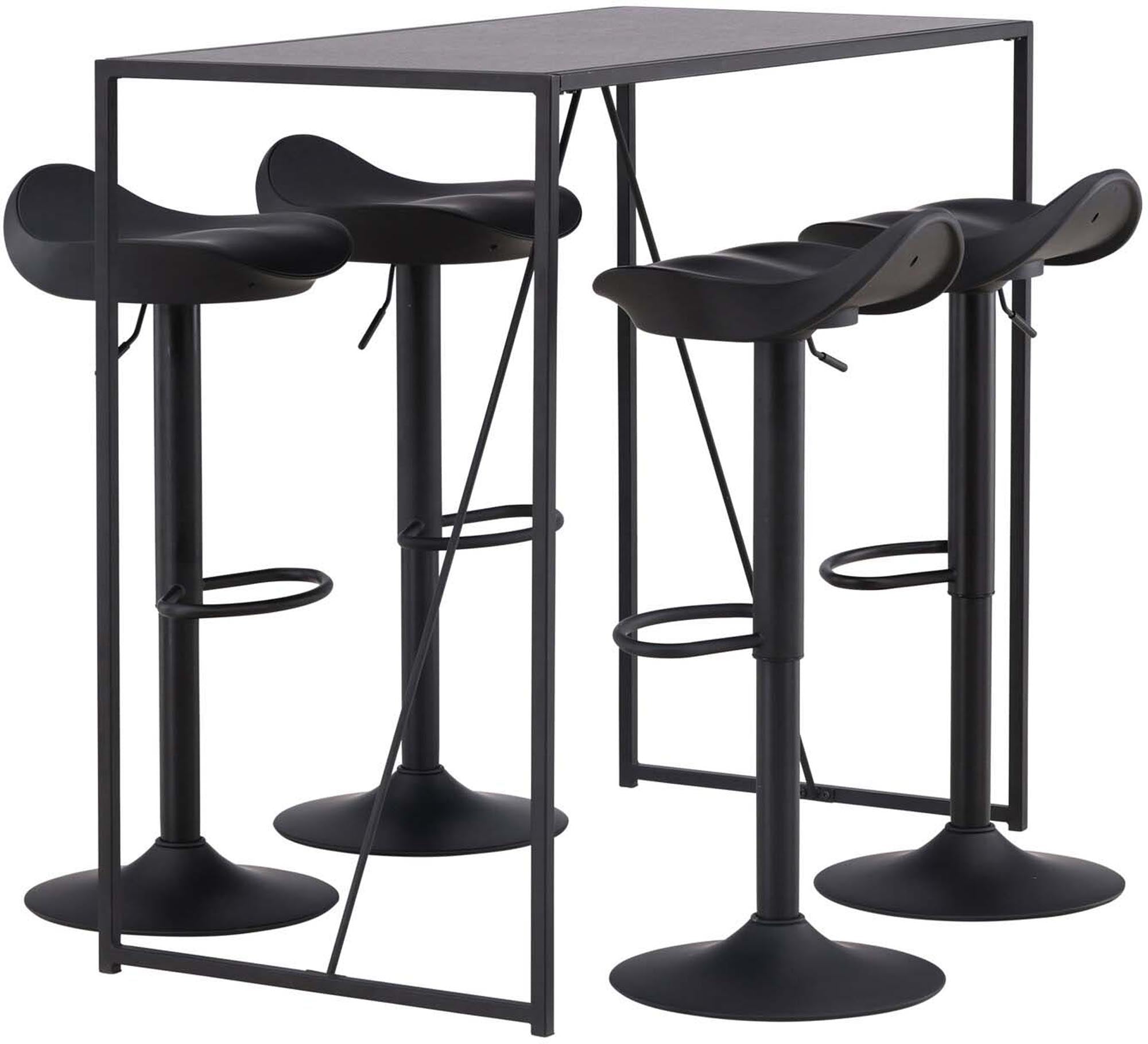 Entdecken Sie das Brea Barset + Adesto 120cm – eine harmonische Kombination aus modernem Bartisch und komfortablen Barhockern für Ihr Zuhause.