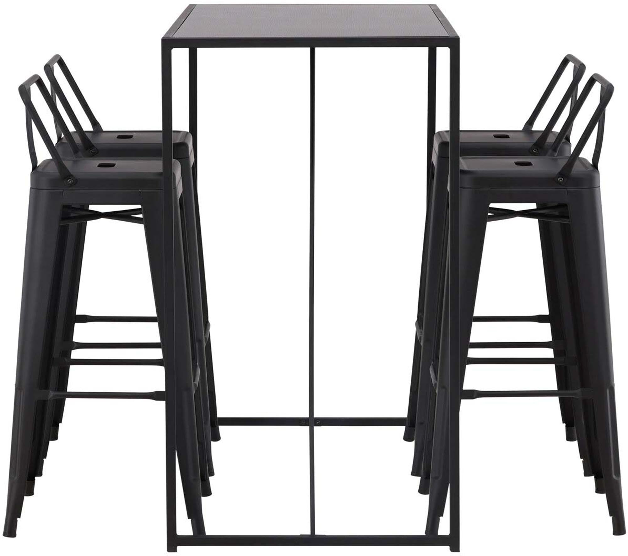 Entdecken Sie das stilvolle Brea Barset + Tempe Flat 120cm/4St. von Venture Home – die perfekte Bargruppe für Ihre Küche oder Wohnbereich!