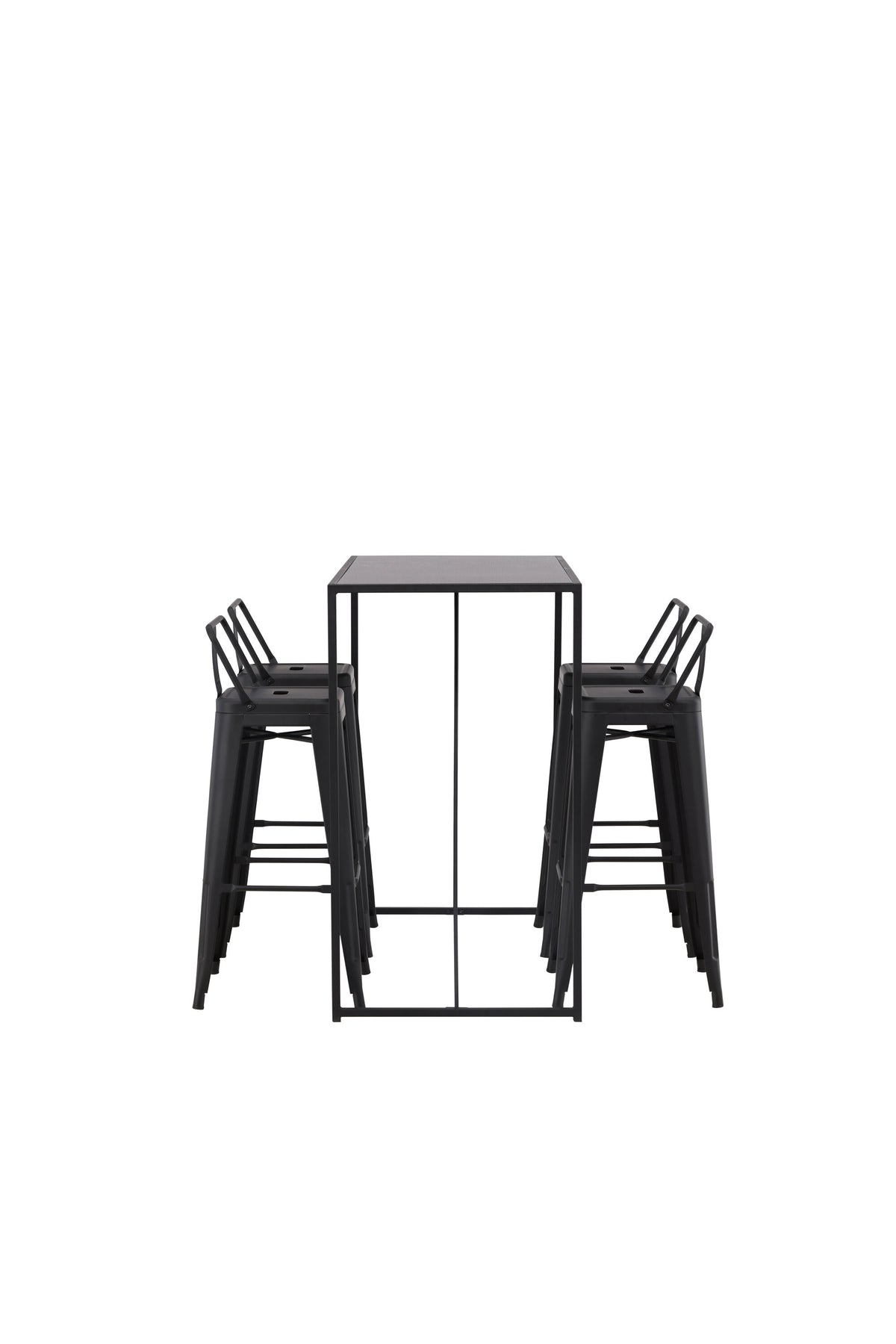 Brea Barset + Tempe Flat 120cm/4St. in Schwarz präsentiert im Onlineshop von KAQTU Design AG. Bartischset ist von Venture Home