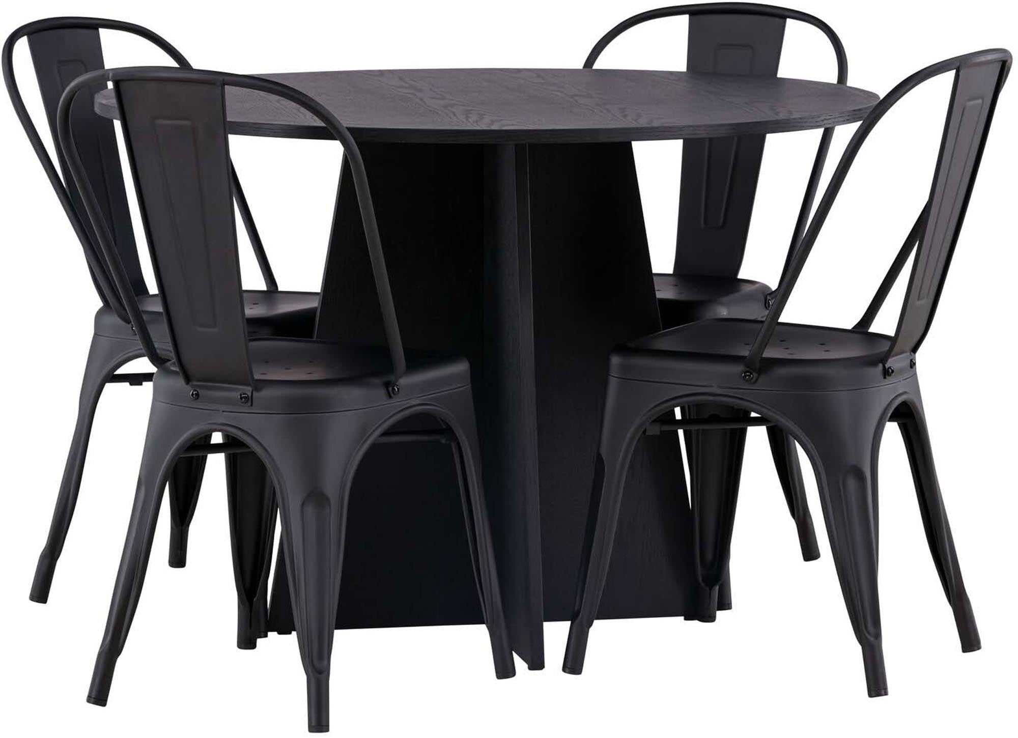 Stilvolles Bootcut Esszimmerset mit rundem Tisch von Venture Home.