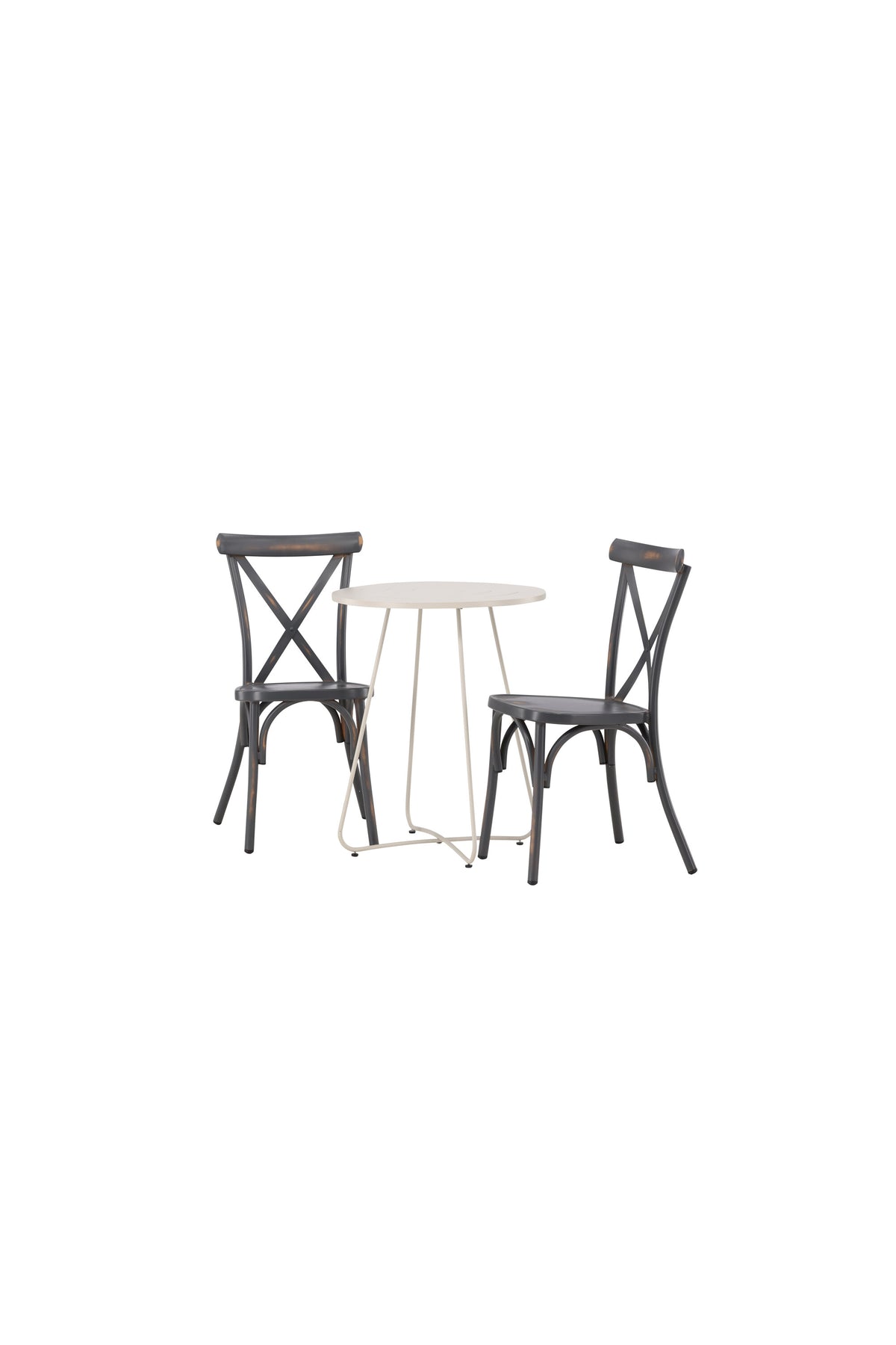 Bacong Outdoor-Tischset + Tablas ⌀60cm/2St. in Dunkelgrau präsentiert im Onlineshop von KAQTU Design AG. Gartentischset ist von Venture Home