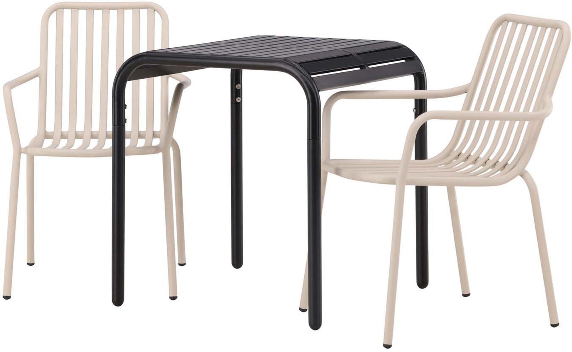 Entdecken Sie das Borneo Outdoor-Tischset mit Peking Stühlen – ideal für gesellige Abende im Freien. Modernes Design, robust und wetterbeständig.