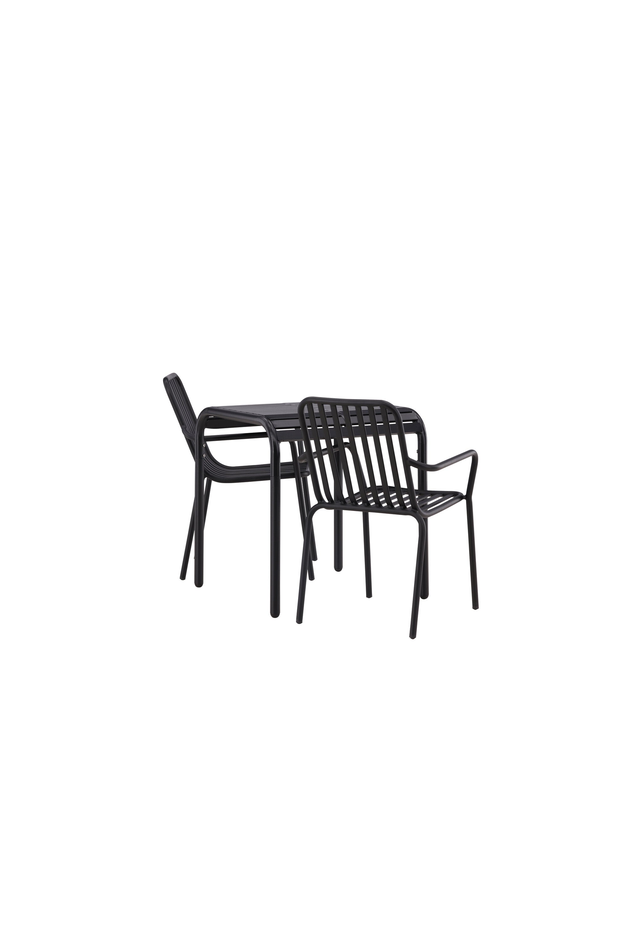 Borneo Outdoor-Tischset + Peking 70cm/2St. in Schwarz präsentiert im Onlineshop von KAQTU Design AG. Gartentischset ist von Venture Home