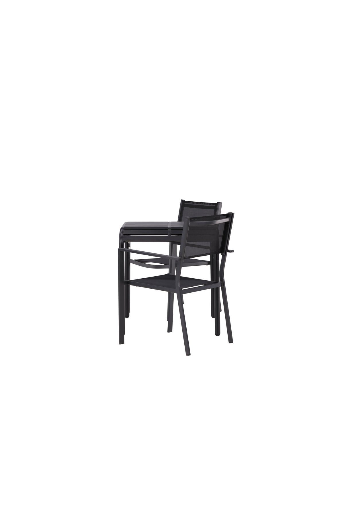 Borneo Outdoor-Tischset + Copacabana 70cm/2St. in Schwarz präsentiert im Onlineshop von KAQTU Design AG. Gartentischset ist von Venture Home