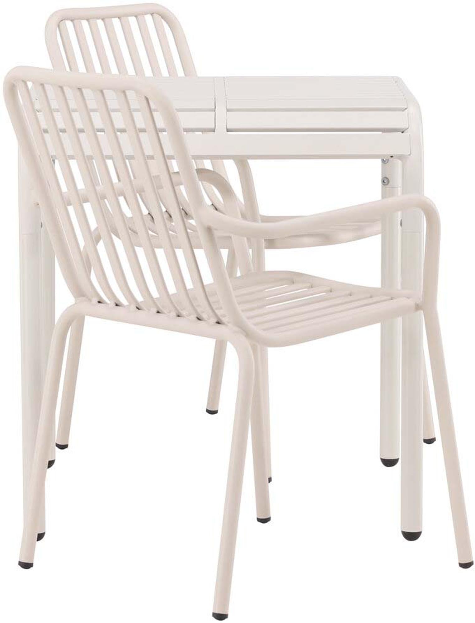 Gestalten Sie Ihren Außenbereich mit dem stilvollen Borneo Outdoor-Tischset und den eleganten Peking-Stühlen. Perfekt für entspannte Stunden im Freien!