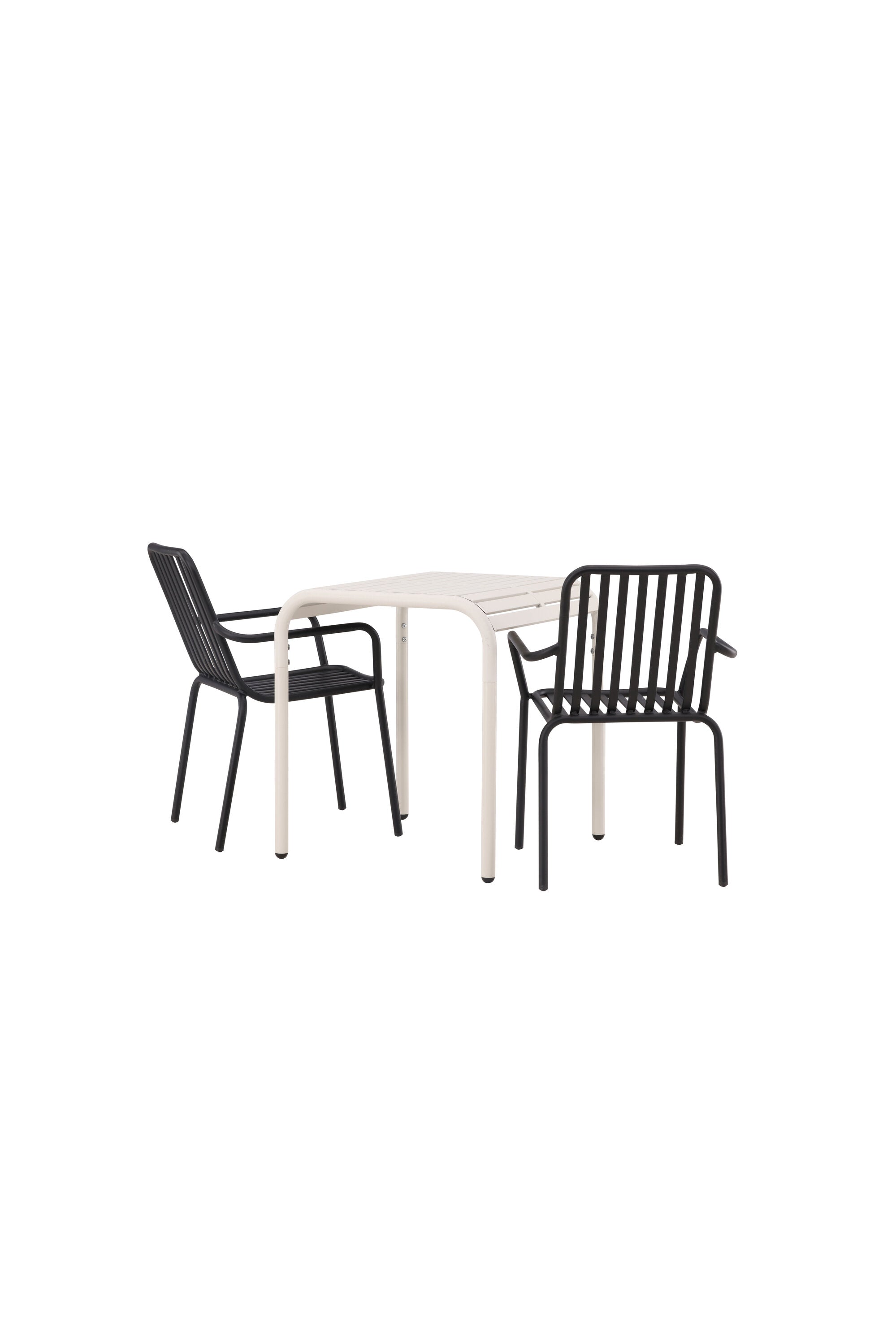 Borneo Outdoor-Tischset + Peking 70cm/2St. in Beige / Schwarz präsentiert im Onlineshop von KAQTU Design AG. Gartentischset ist von Venture Home