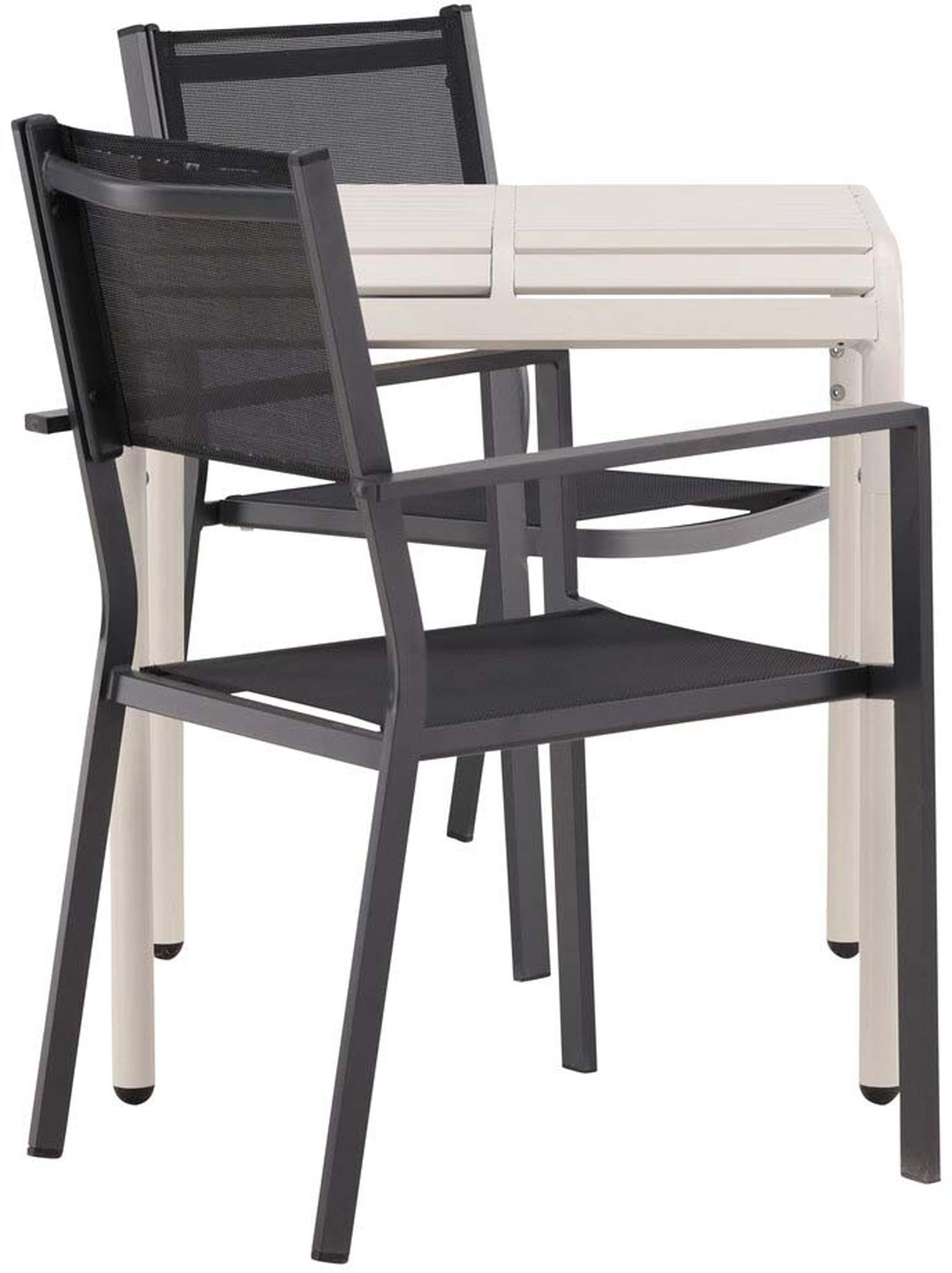 Entdecken Sie das Borneo Outdoor-Tischset + Copacabana 70cm/2St. von Venture Home – stilvolles, wetterbeständiges Gartentischset für Balkon und Terrasse.