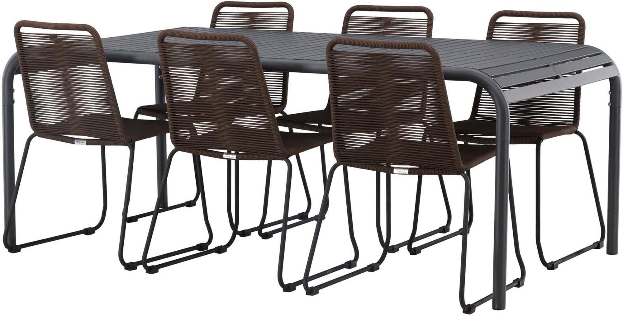 Stilvolles Borneo Outdoor-Tischset: Ideal für gesellige Momente im Freien mit modernem Design und robusten Materialien.