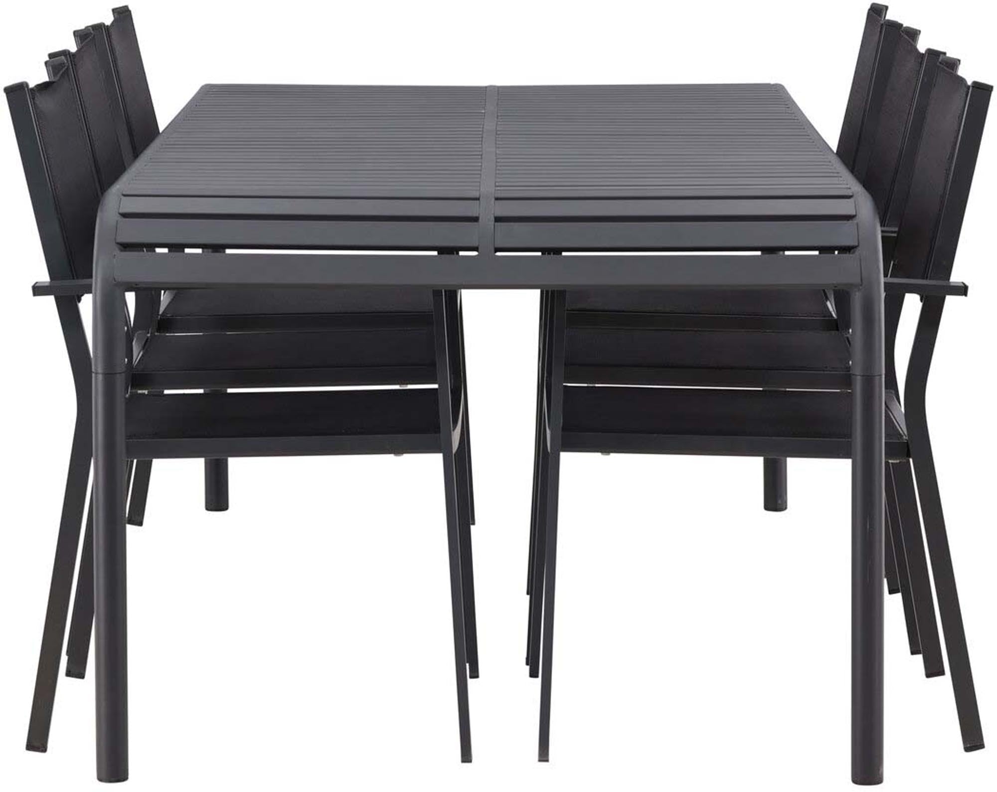 Entdecken Sie das Borneo Outdoor-Tischset + Copacabana 200cm/6St. von Venture Home – stilvoll, wetterfest und ideal für gesellige Abende im Freien.