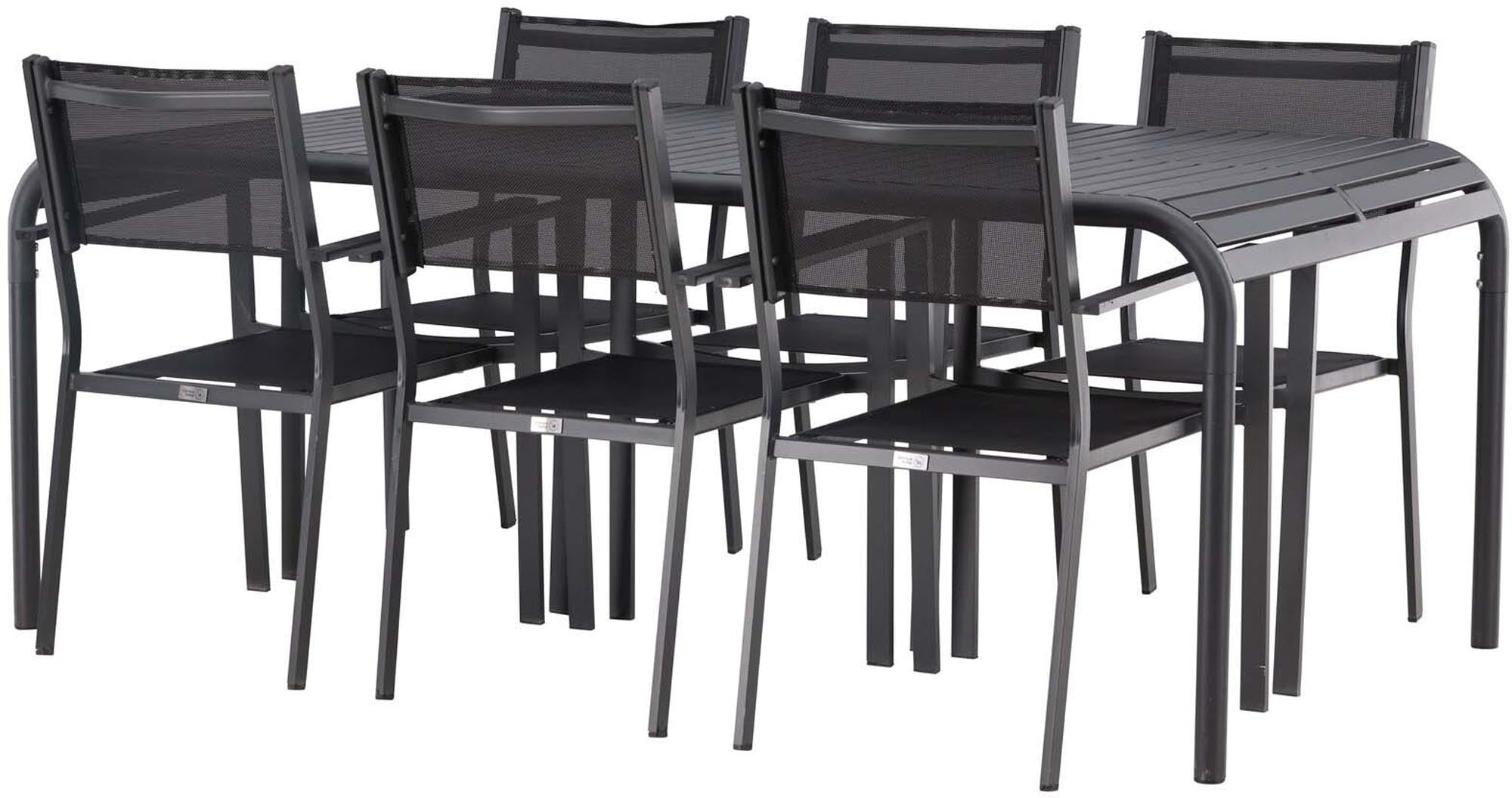 Stilvolles Borneo Outdoor-Tischset für 6 Personen: Perfekt für entspannte Abende im Garten oder auf der Terrasse.