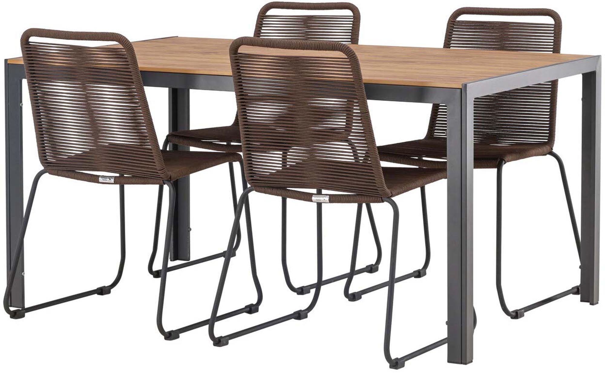 Entdecken Sie das Break Outdoor-Tischset von Venture Home: Modernes Design, wetterfeste Materialien und Komfort für unvergessliche Stunden im Freien.