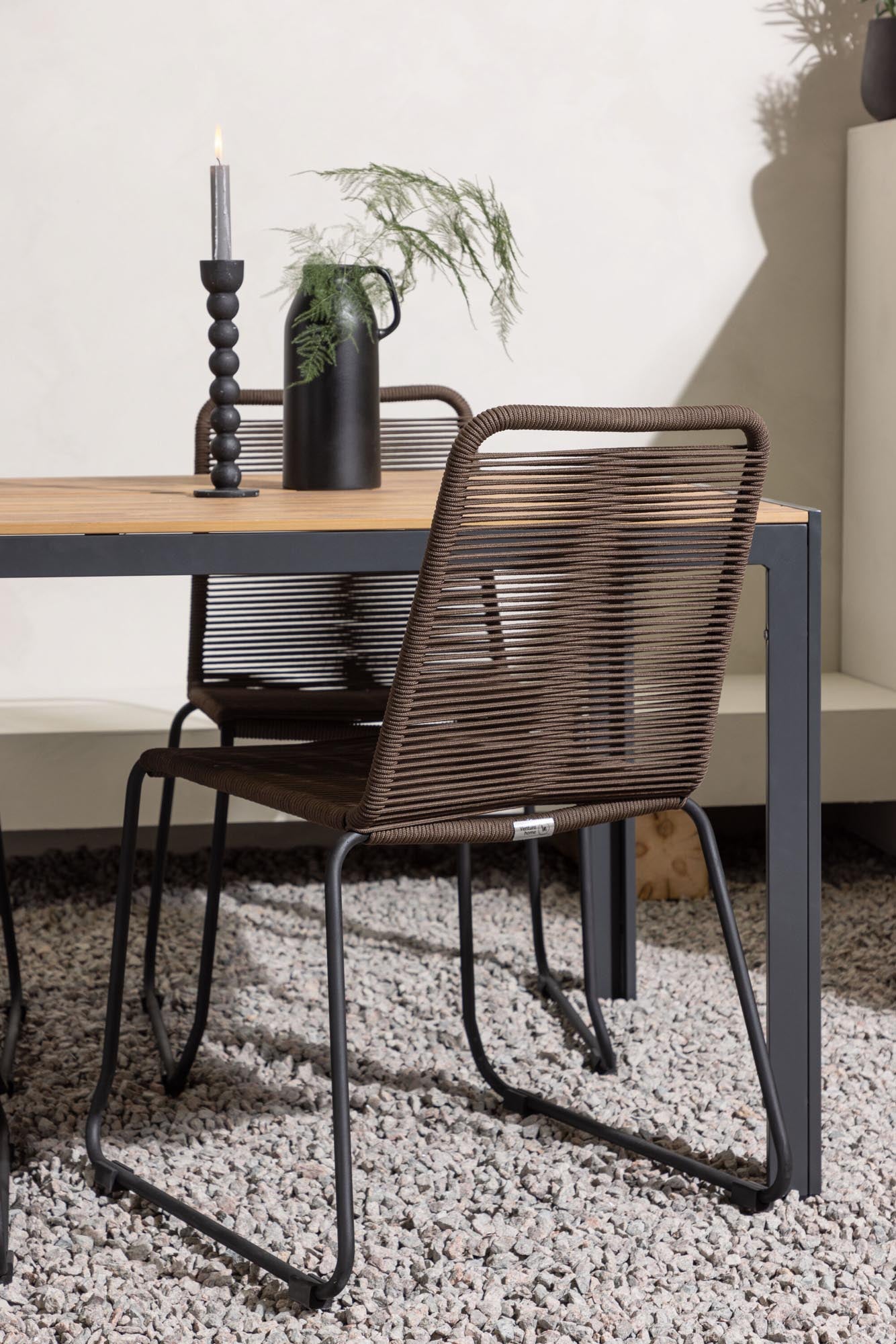 Stilvolles Venture Home Tischset für 4, ideal für Terrasse & Garten.