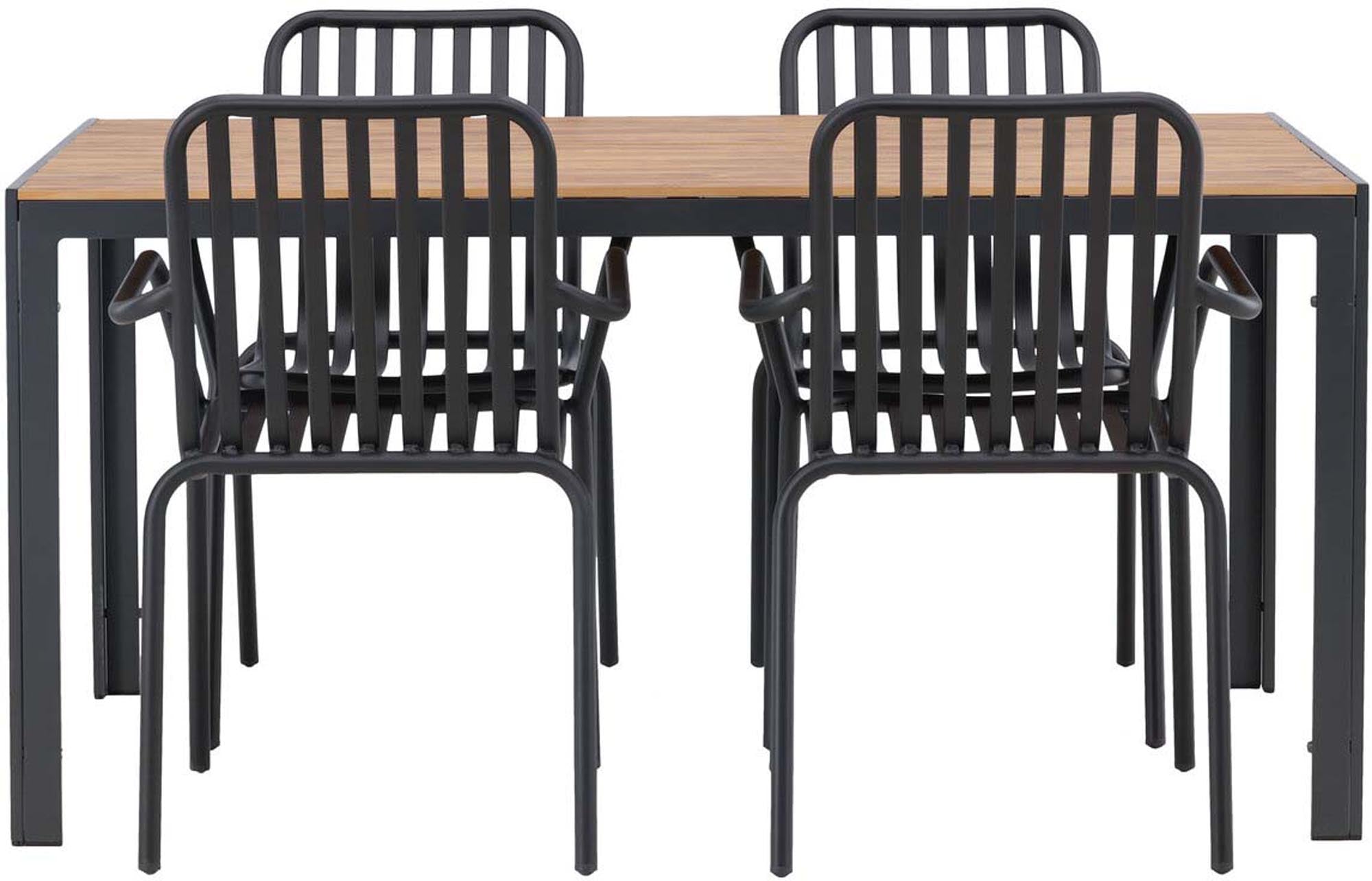 Stilvolles Outdoor-Tischset für gesellige Sommerabende im Garten.