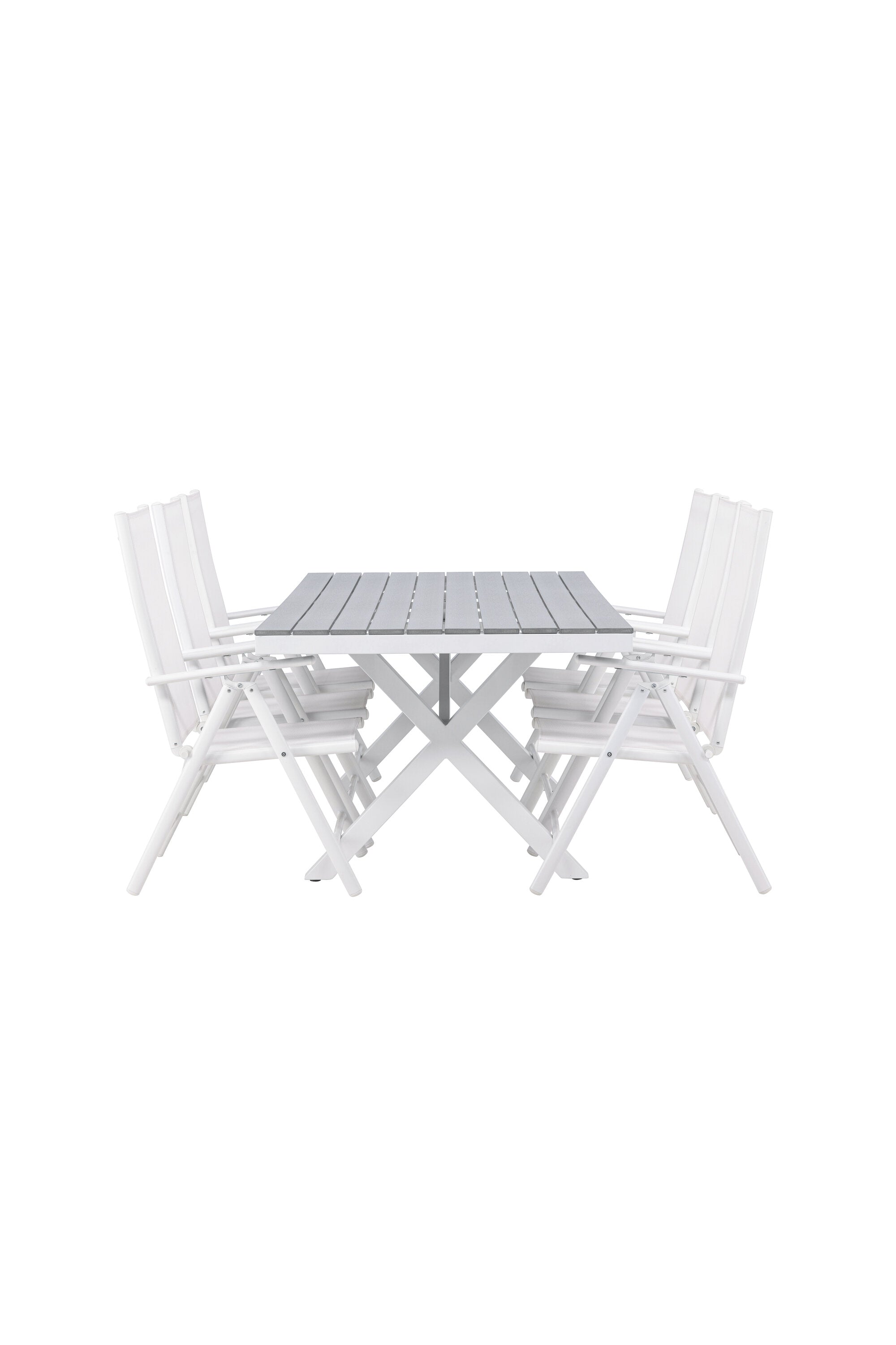 Garcia Outdoor-Tischset + Break 200cm/6St. in Weiss präsentiert im Onlineshop von KAQTU Design AG. Gartentischset ist von Venture Home