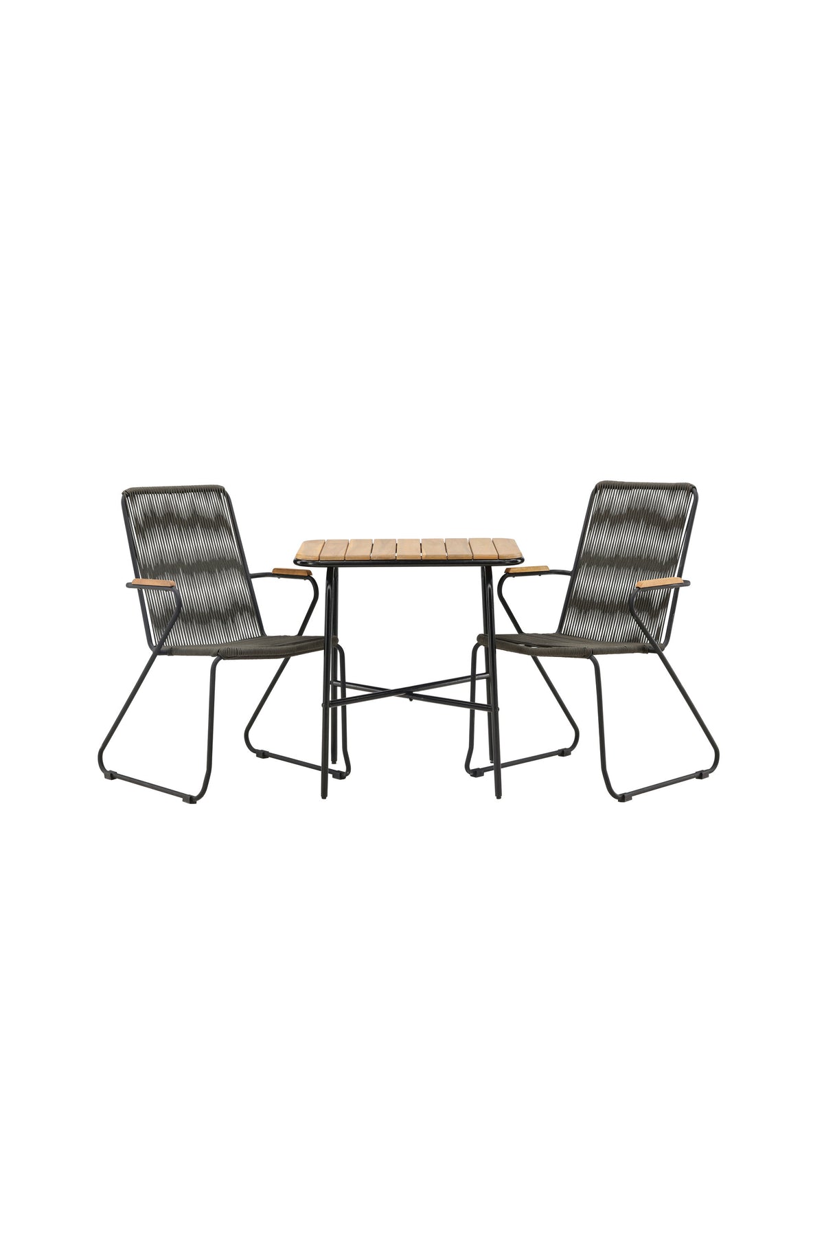 Holmbeck Outdoor-Tischset Bois 70cm/2St. in Schwarz, Dunkelgrau präsentiert im Onlineshop von KAQTU Design AG. Gartentischset ist von Venture Home