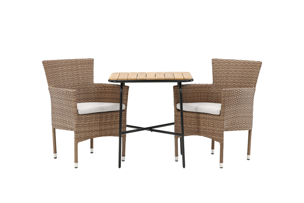 Holmbeck Outdoor-Tischset Malina 70cm/2St. in Natur / Schwarz präsentiert im Onlineshop von KAQTU Design AG. Gartentischset ist von Venture Home