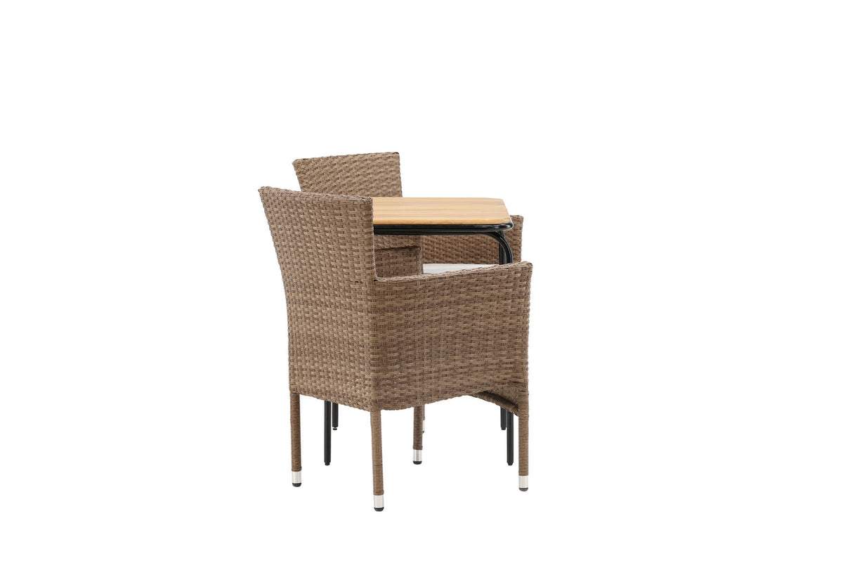 Holmbeck Outdoor-Tischset Malina 70cm/2St. in Natur / Schwarz präsentiert im Onlineshop von KAQTU Design AG. Gartentischset ist von Venture Home