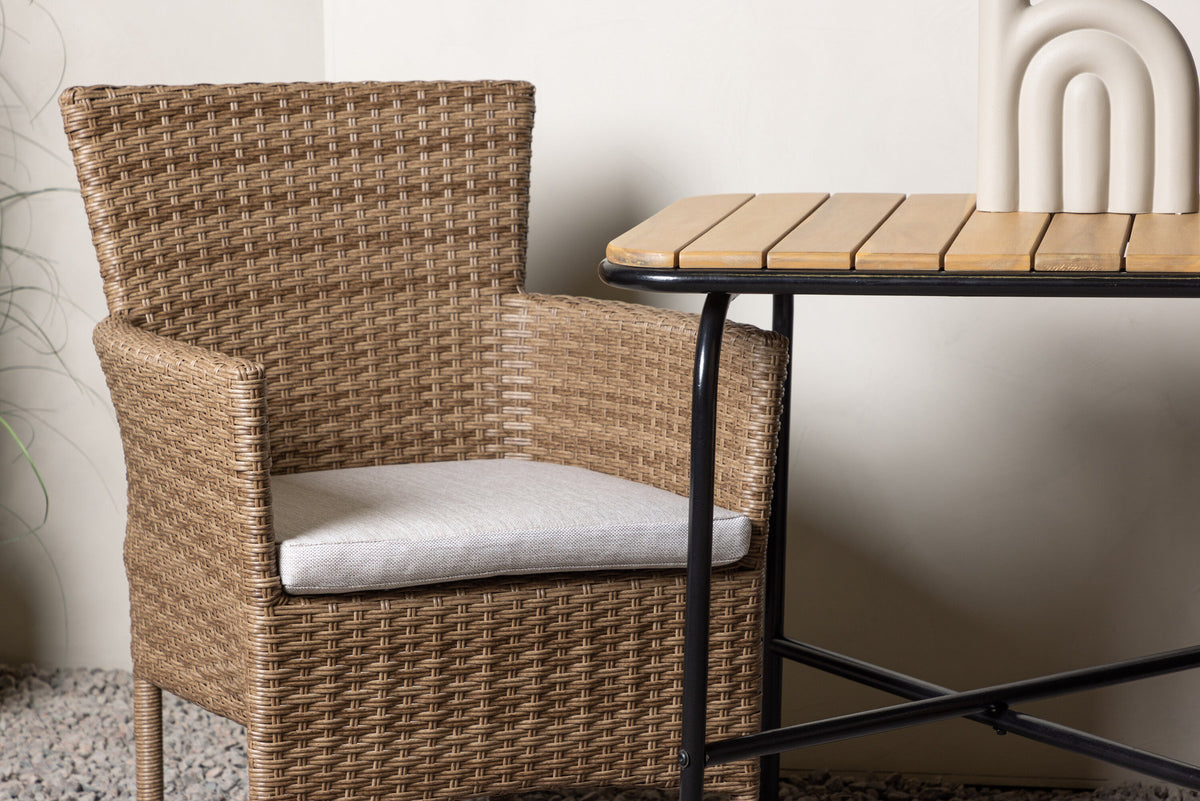 Holmbeck Outdoor-Tischset Malina 70cm/2St. in Natur / Schwarz präsentiert im Onlineshop von KAQTU Design AG. Gartentischset ist von Venture Home