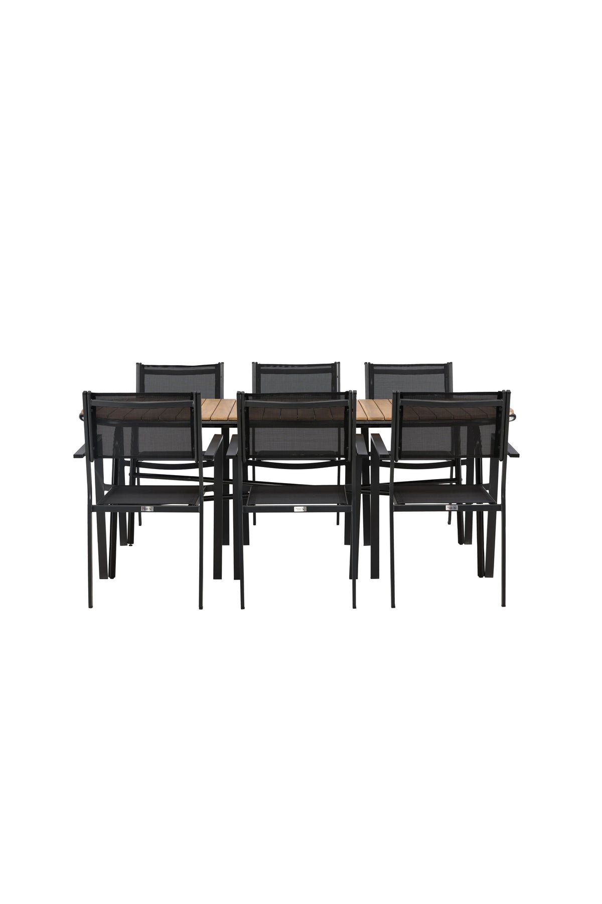 Holmbeck Outdoor-Tischset Copacabana 200cm/6St. in Schwarz präsentiert im Onlineshop von KAQTU Design AG. Gartentischset ist von Venture Home