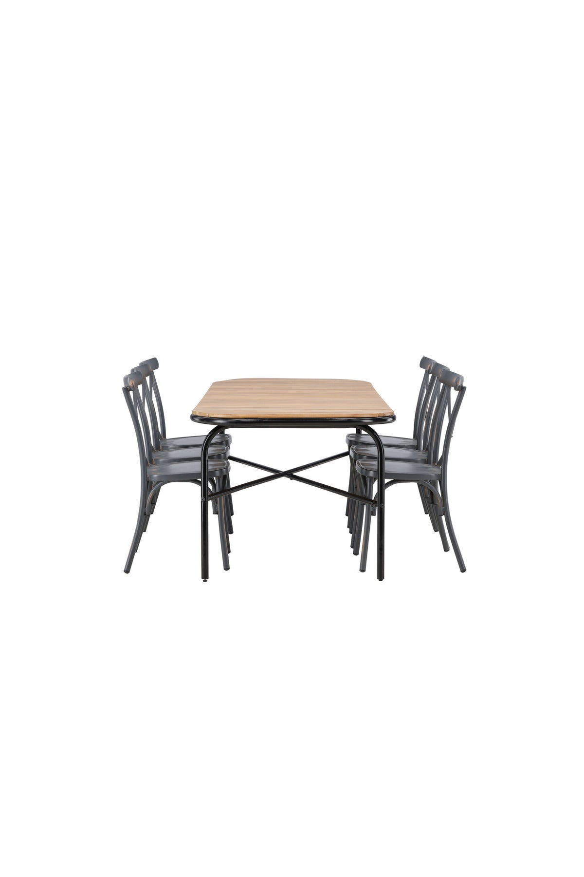 Holmbeck Outdoor-Tischset Peking 200cm/6St. in Dunkelgrau präsentiert im Onlineshop von KAQTU Design AG. Gartentischset ist von Venture Home