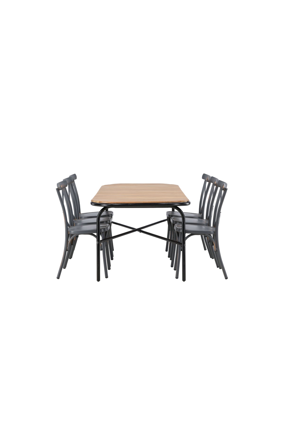 Holmbeck Outdoor-Tischset Peking 200cm/6St. in Dunkelgrau präsentiert im Onlineshop von KAQTU Design AG. Gartentischset ist von Venture Home