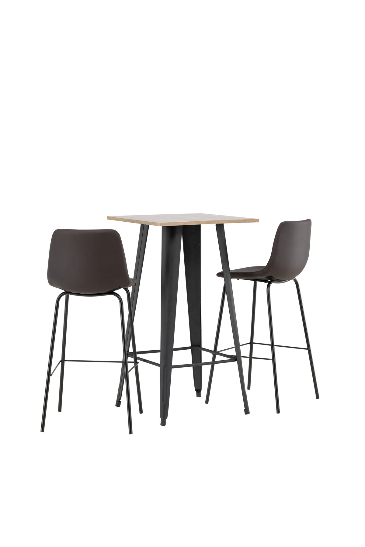 Barset Tempe + Alexi 60cm/2St. in Schwarz Braun präsentiert im Onlineshop von KAQTU Design AG. Bartischset ist von Venture Home