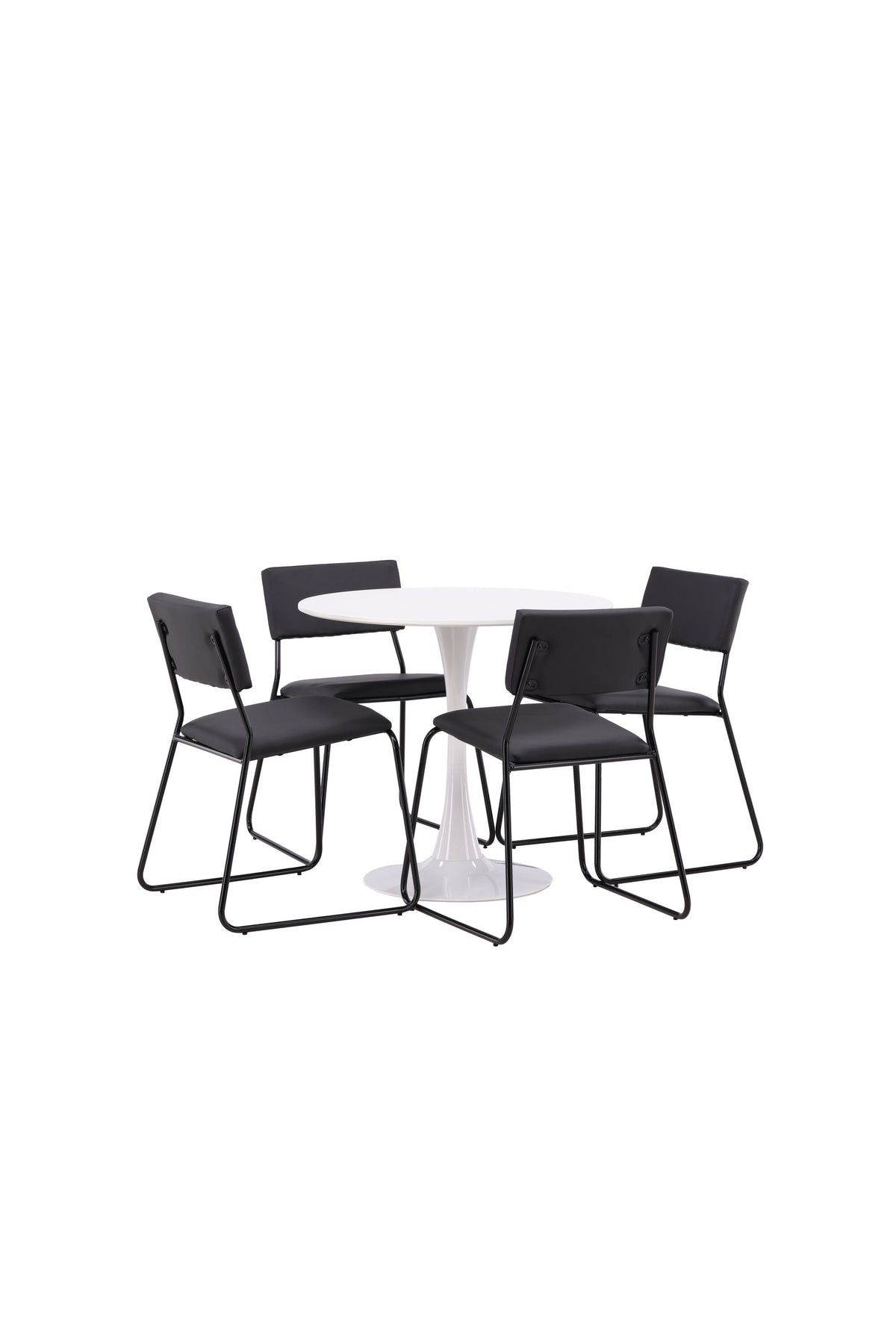 Hamden Esszimmerset + Kenth ⌀80cm/4St. in Schwarz präsentiert im Onlineshop von KAQTU Design AG. Esszimmerset ist von Venture Home