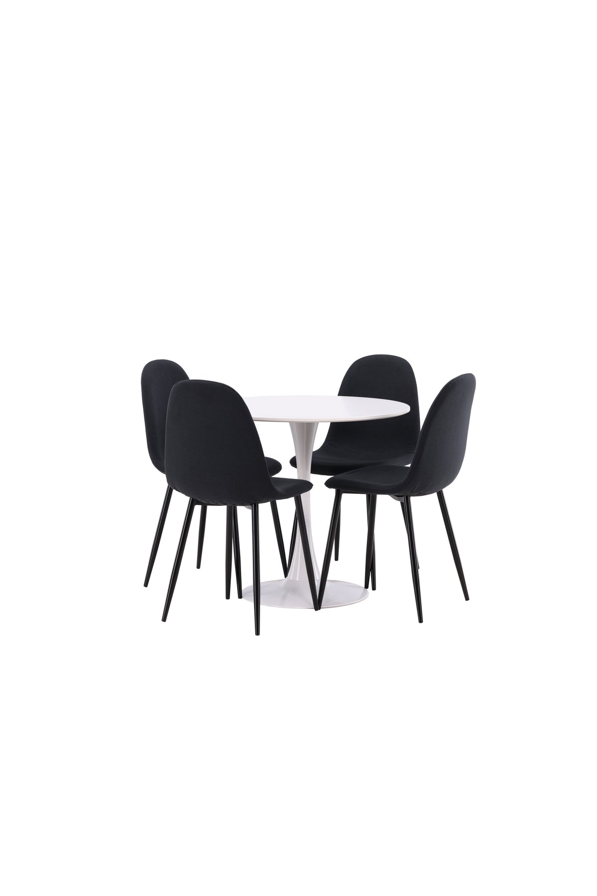 Hamden Esszimmerset + Polar ⌀80cm/4St. in Schwarz präsentiert im Onlineshop von KAQTU Design AG. Esszimmerset ist von Venture Home